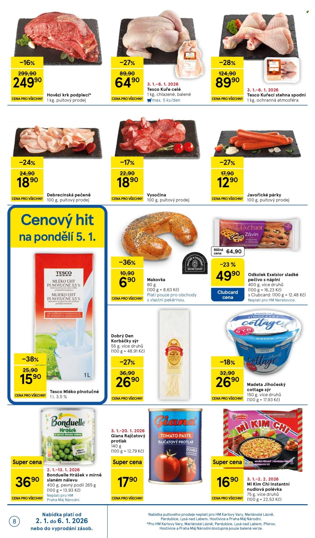 TESCO leták - Clubcard šetří peníze. (2026-01-02 - 2026-01-06)