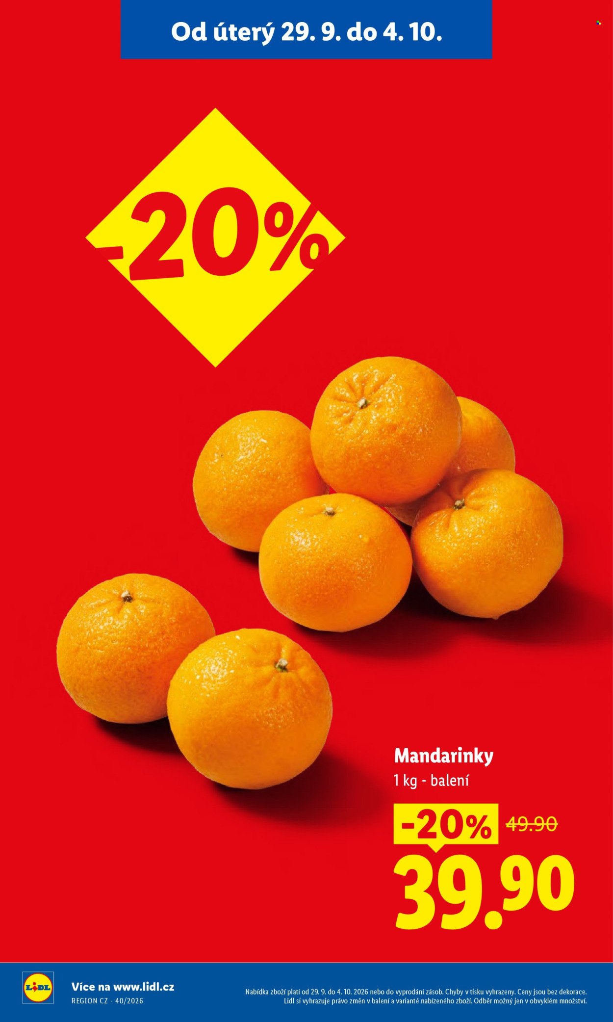 LIDL leták - Od úterý 29.9.2026