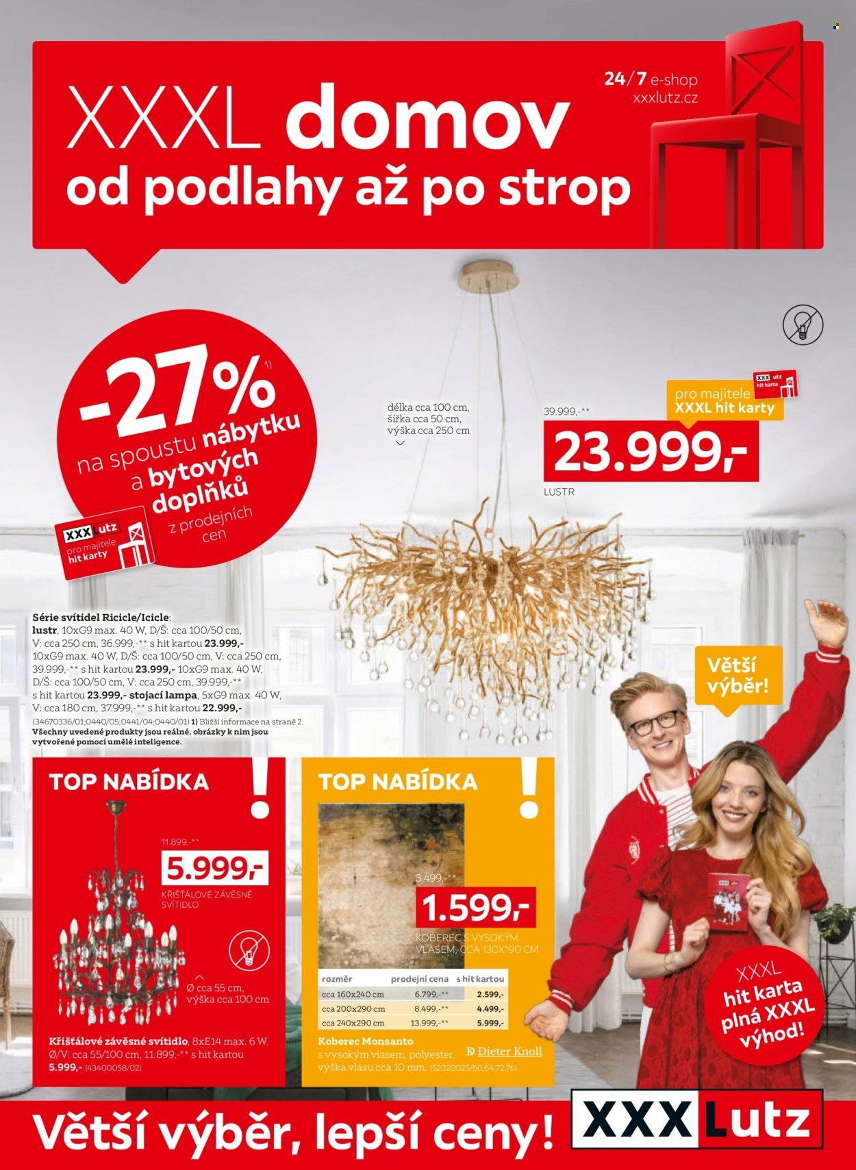 XXXLUTZ leták - XXXL výběr osvětlení a podlah
