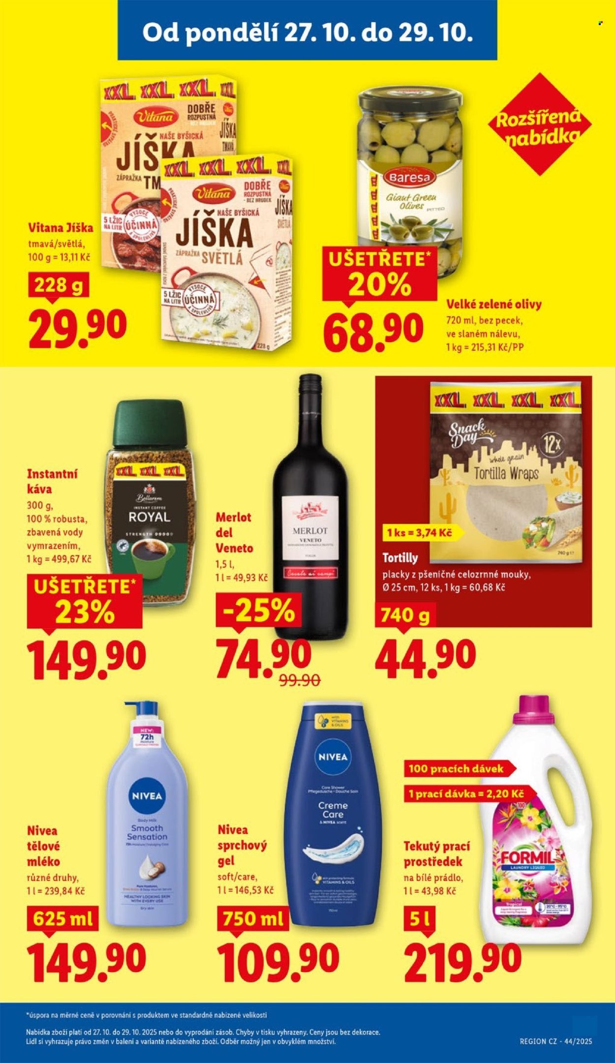 LIDL leták - Od pondělí 27.10.2025 (2025-10-27 - 2025-10-29)