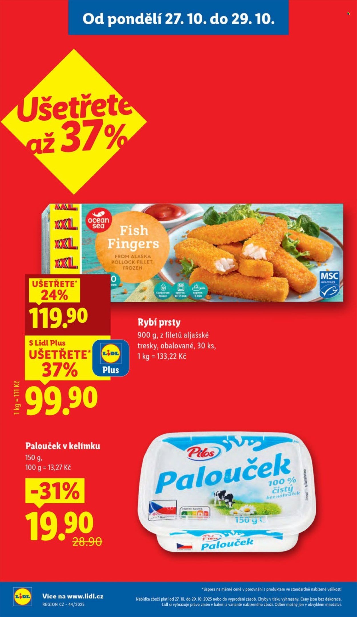 LIDL leták - Od pondělí 27.10.2025 (2025-10-27 - 2025-10-29)