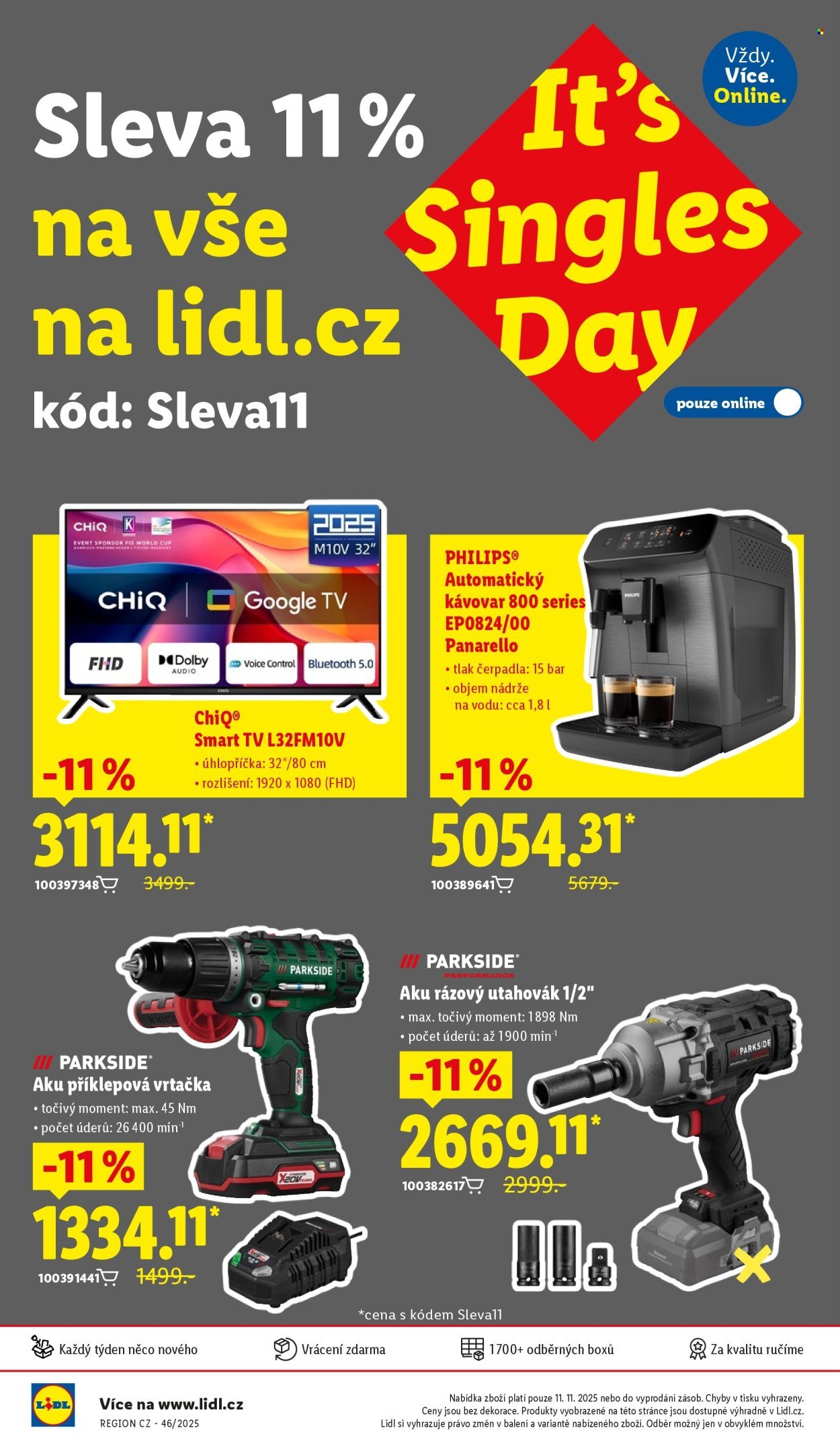 LIDL leták - Sleva 11% na vše na lidl.cz (2025-11-11 - 2025-11-11)