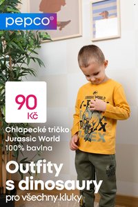 PEPCO leták - Outfity s dinosaury pro všechny kluky (2026-01-27)