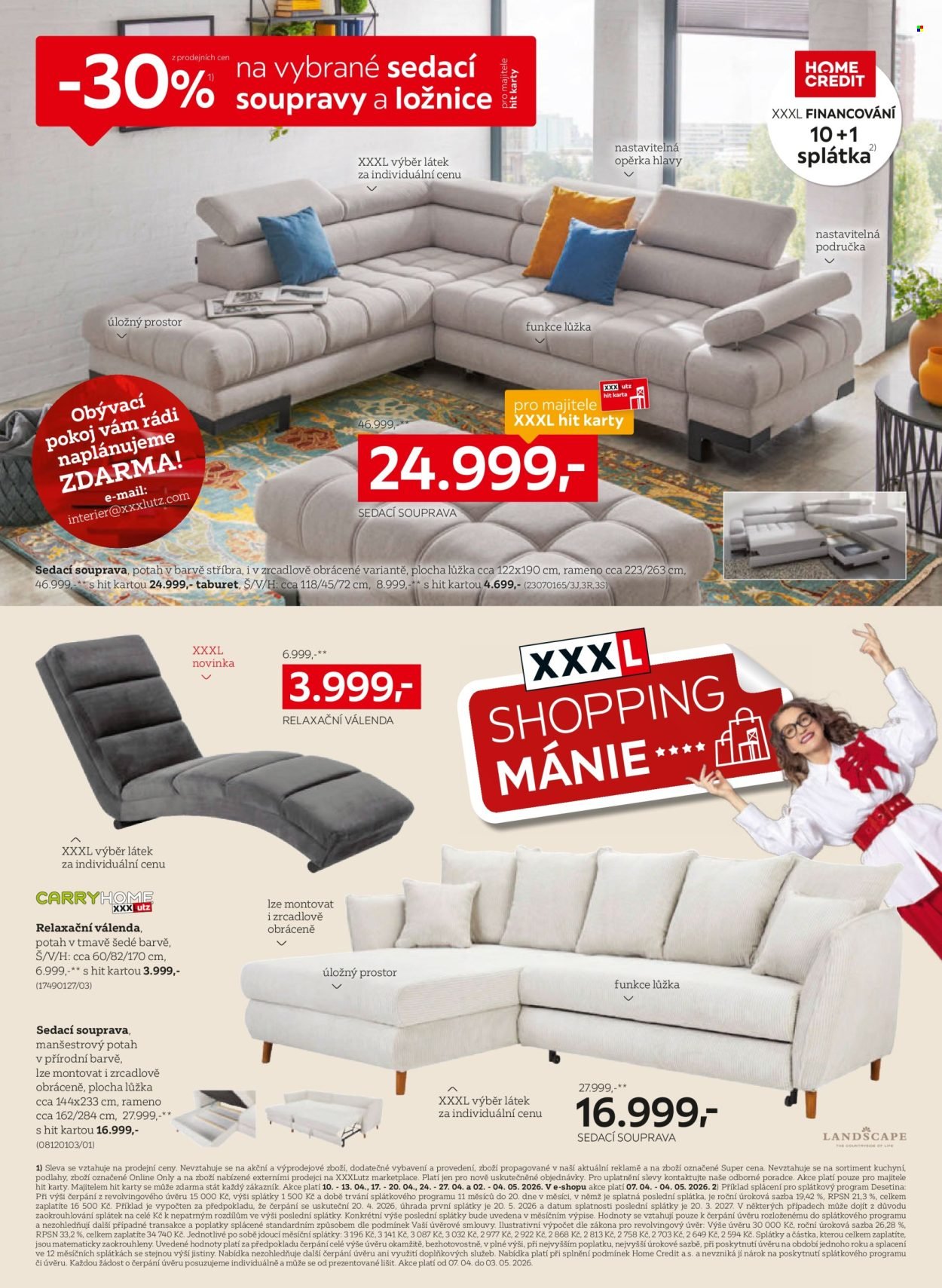 XXXLUTZ leták - XXXL výběr sedaček a ložnic! (2026-04-07 - 2026-05-03)