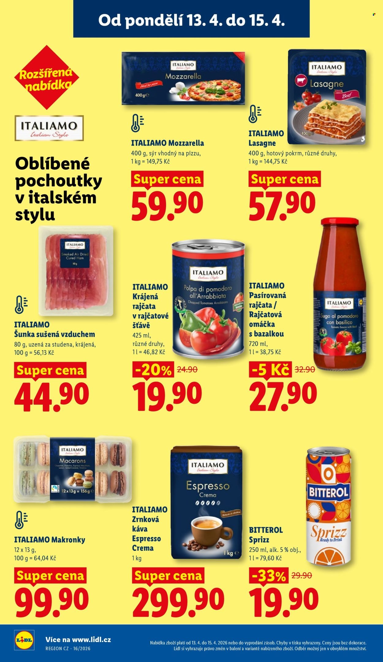 LIDL leták - Od pondělí 13.4.2026 (2026-04-13 - 2026-04-15)