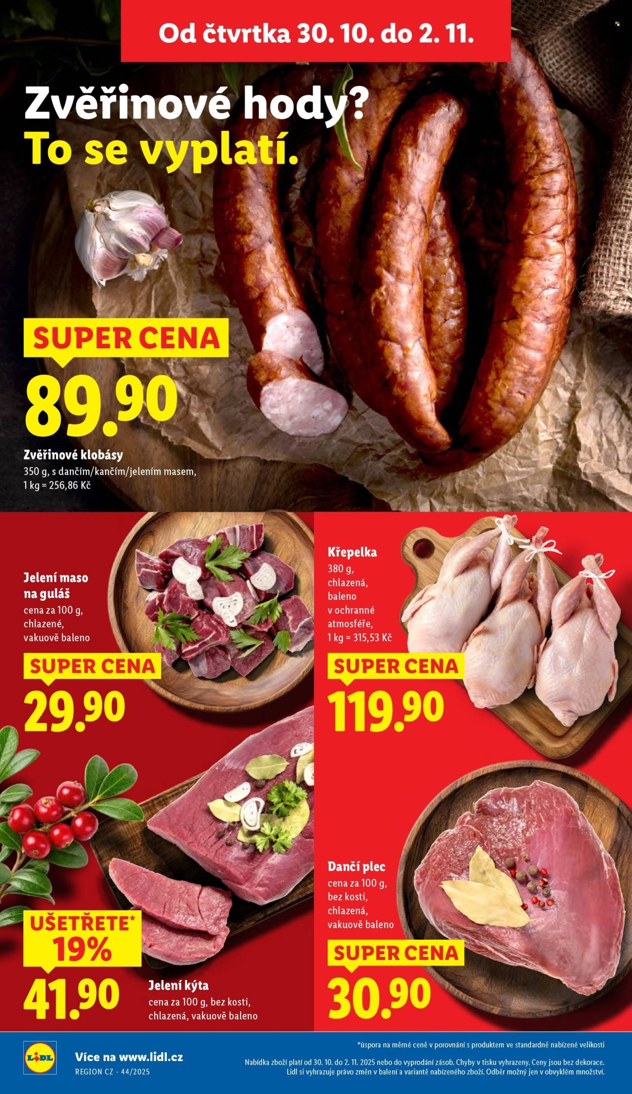 LIDL leták - Od čtvrtka 30.10.2025 (2025-10-30 - 2025-11-02)