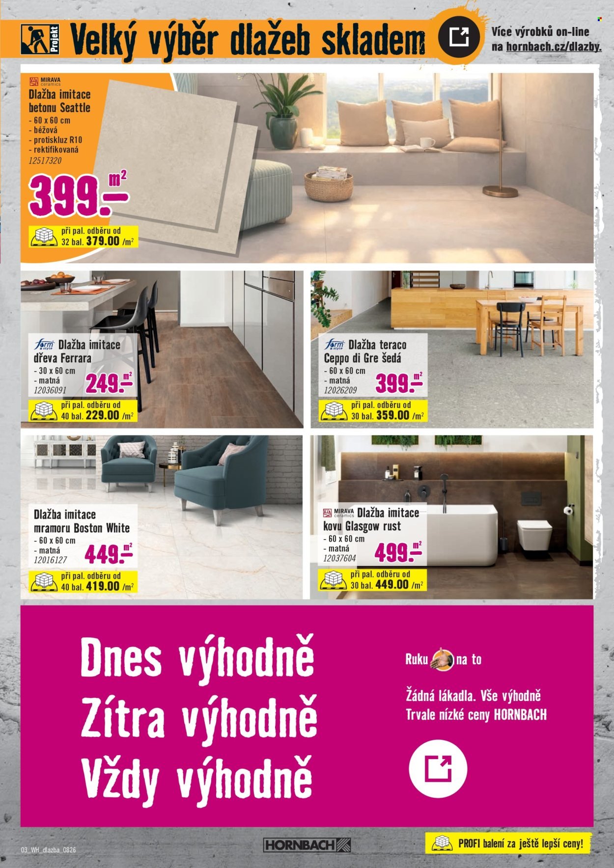 HORNBACH leták - Váš další projekt - Dlažba a obklady