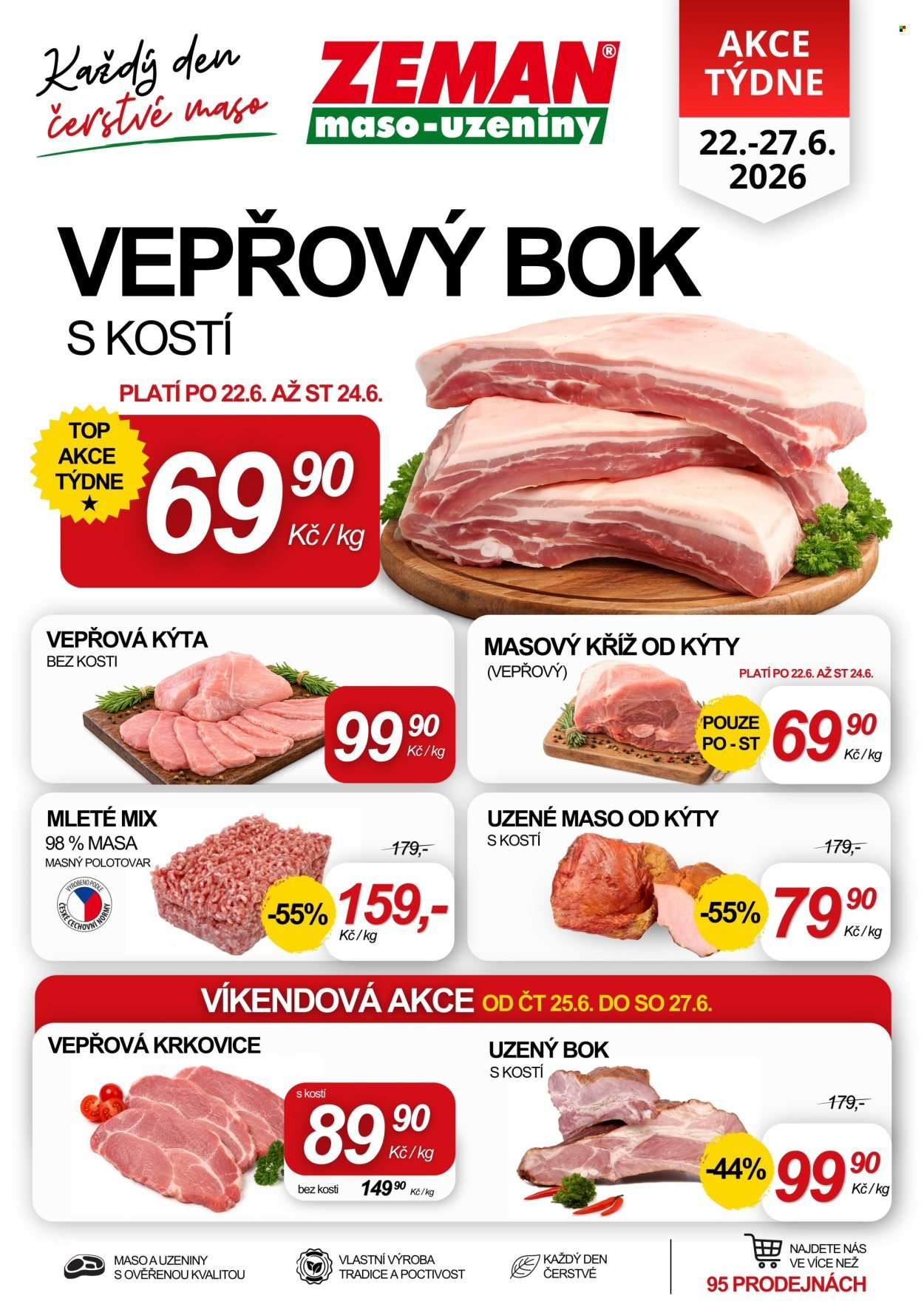 ZEMAN MASO-UZENINY leták - Od pondělí 22.6.2026