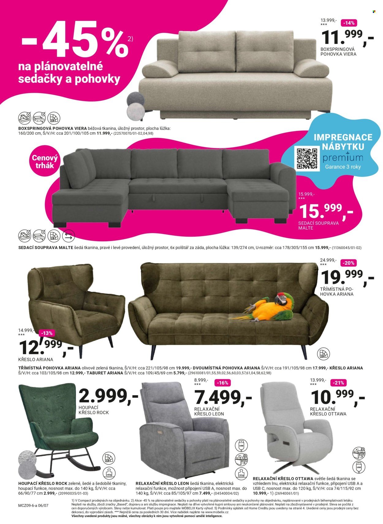 MÖBELIX leták - Narozeninové slevy -50% na druhý levnější produkt