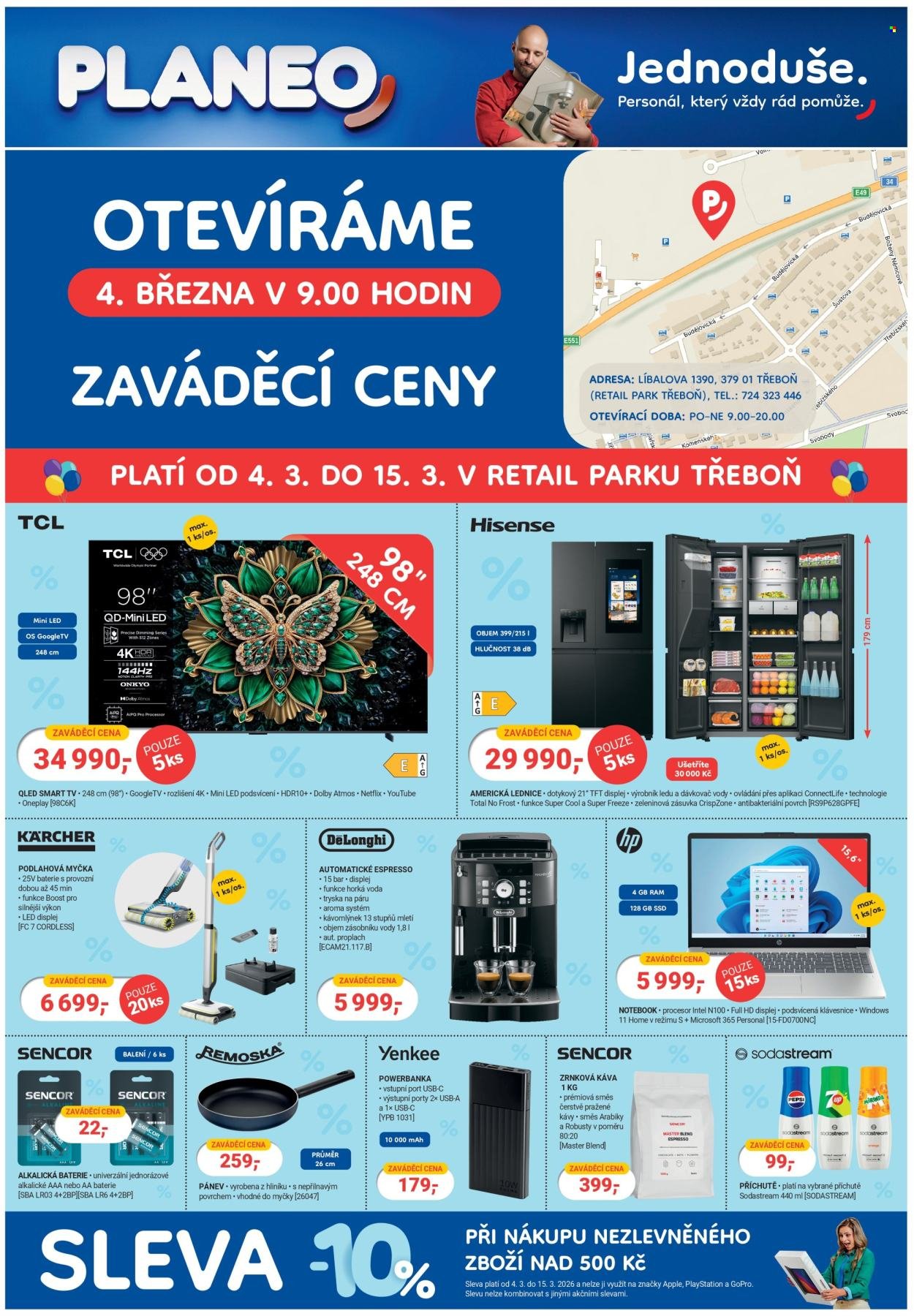 PLANEO ELEKTRO leták - Dne 4.3. otevíráme novou prodejnu v Třeboni (2026-03-04 - 2026-03-15)