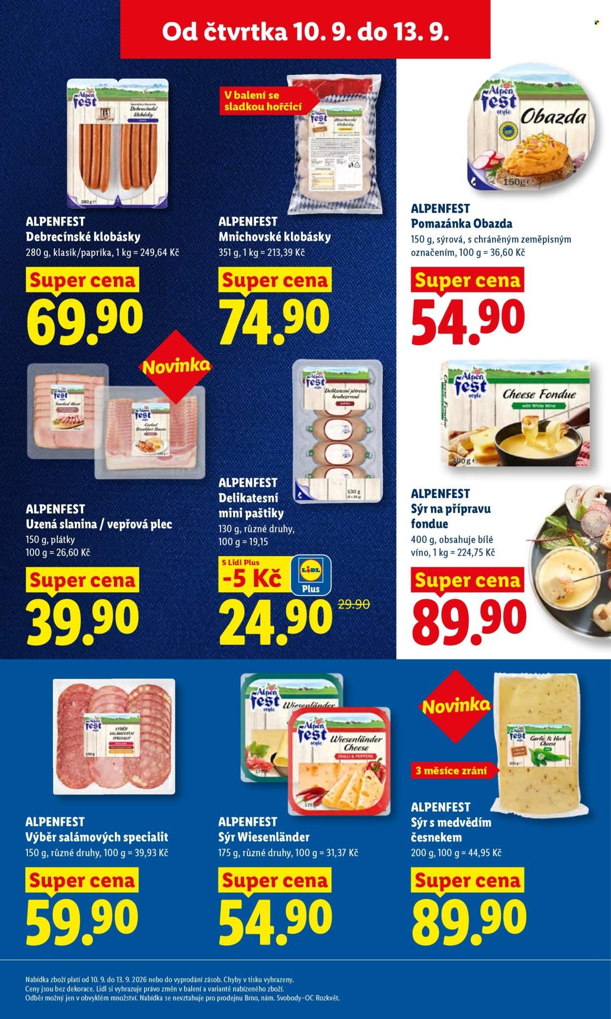 LIDL leták - Od čtvrtka 10.9.2026