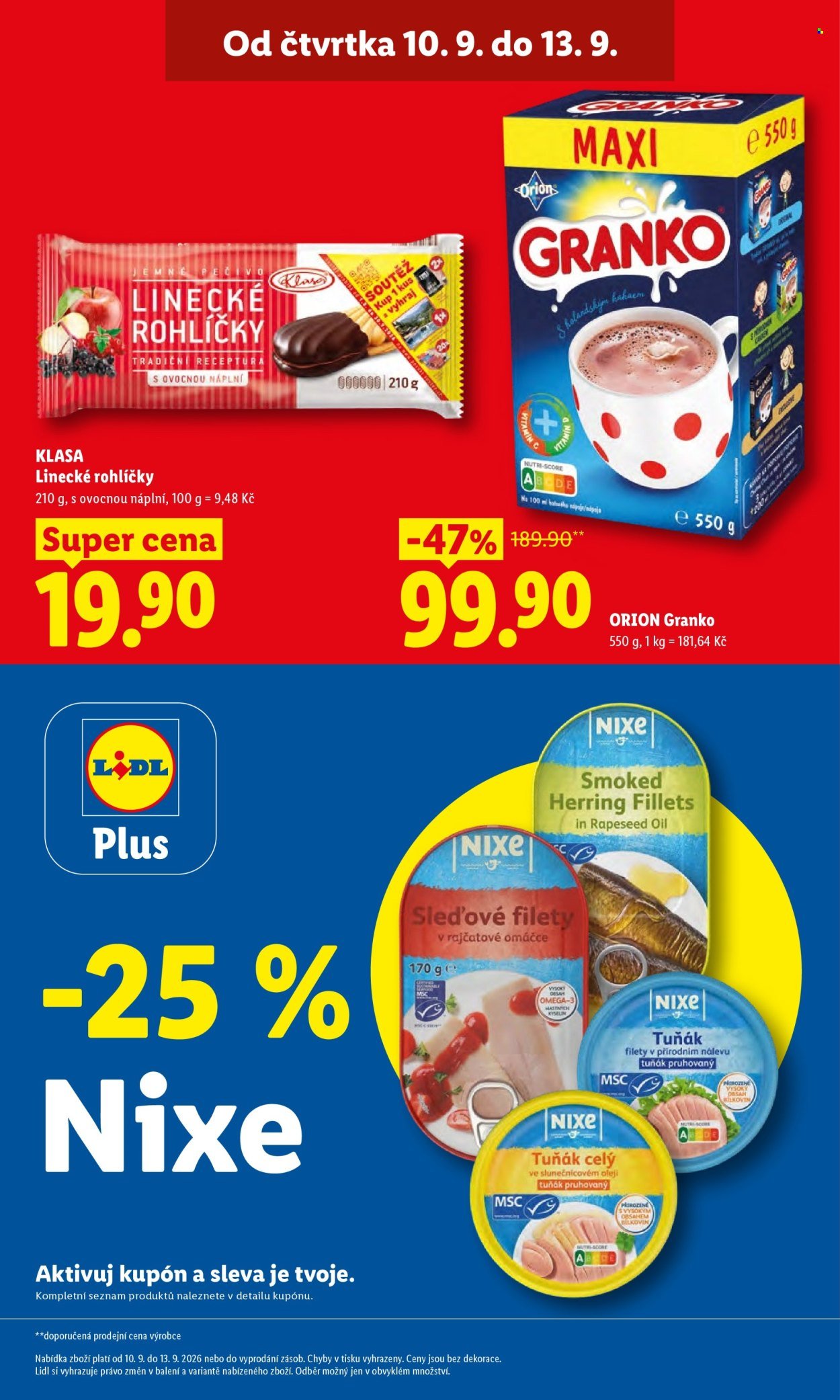 LIDL leták - Od čtvrtka 10.9.2026