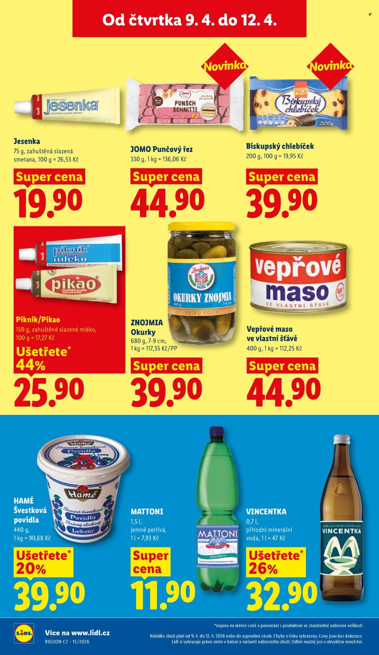 LIDL leták - Od čtvrtka 9.4.2026 (2026-04-09 - 2026-04-12)