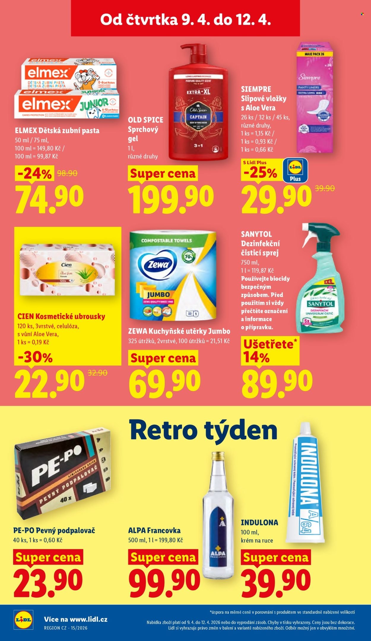 LIDL leták - Od čtvrtka 9.4.2026 (2026-04-09 - 2026-04-12)