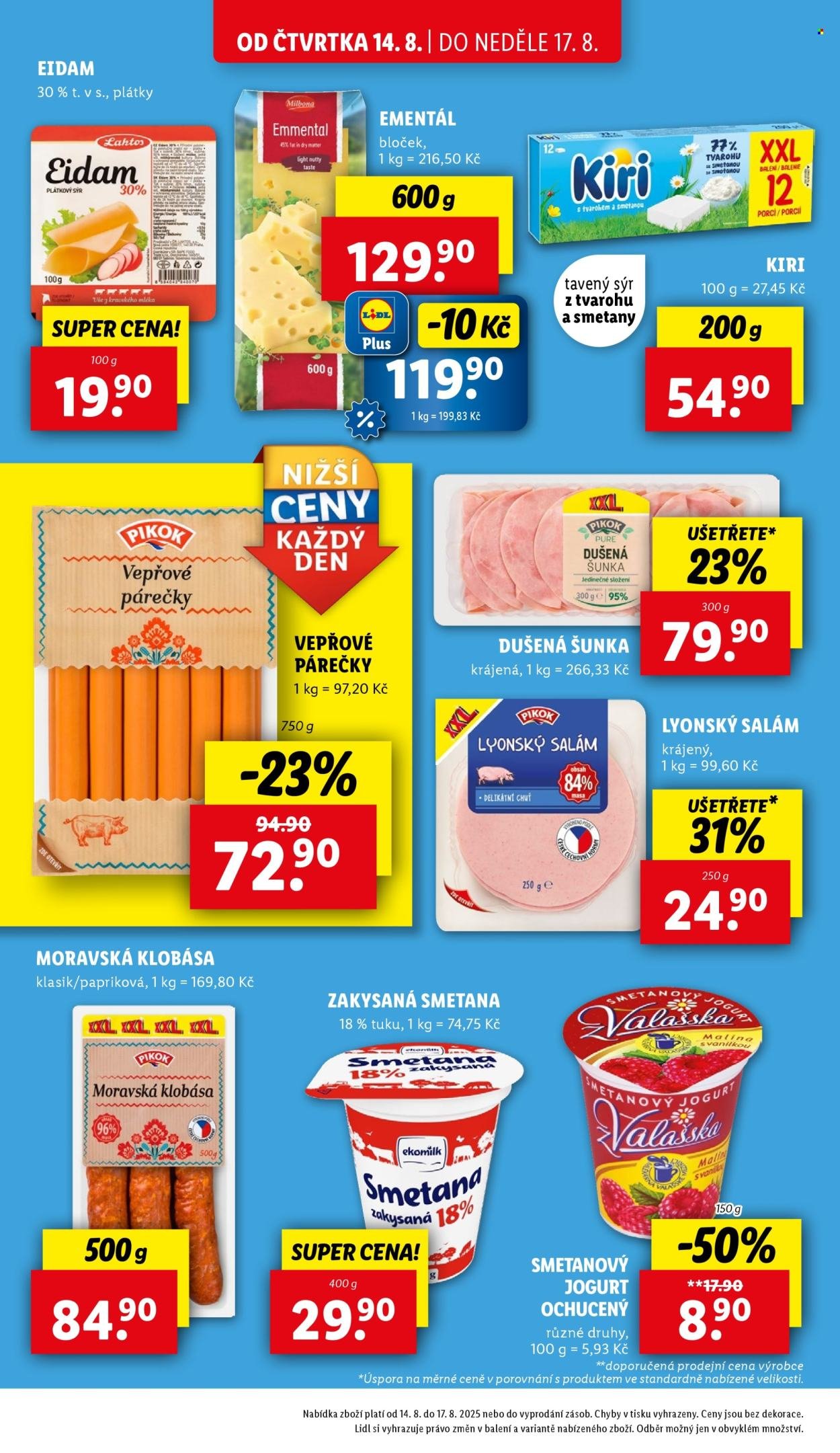 LIDL leták - Od čtvrtka 14.8.2025 (2025-08-14 - 2025-08-17)