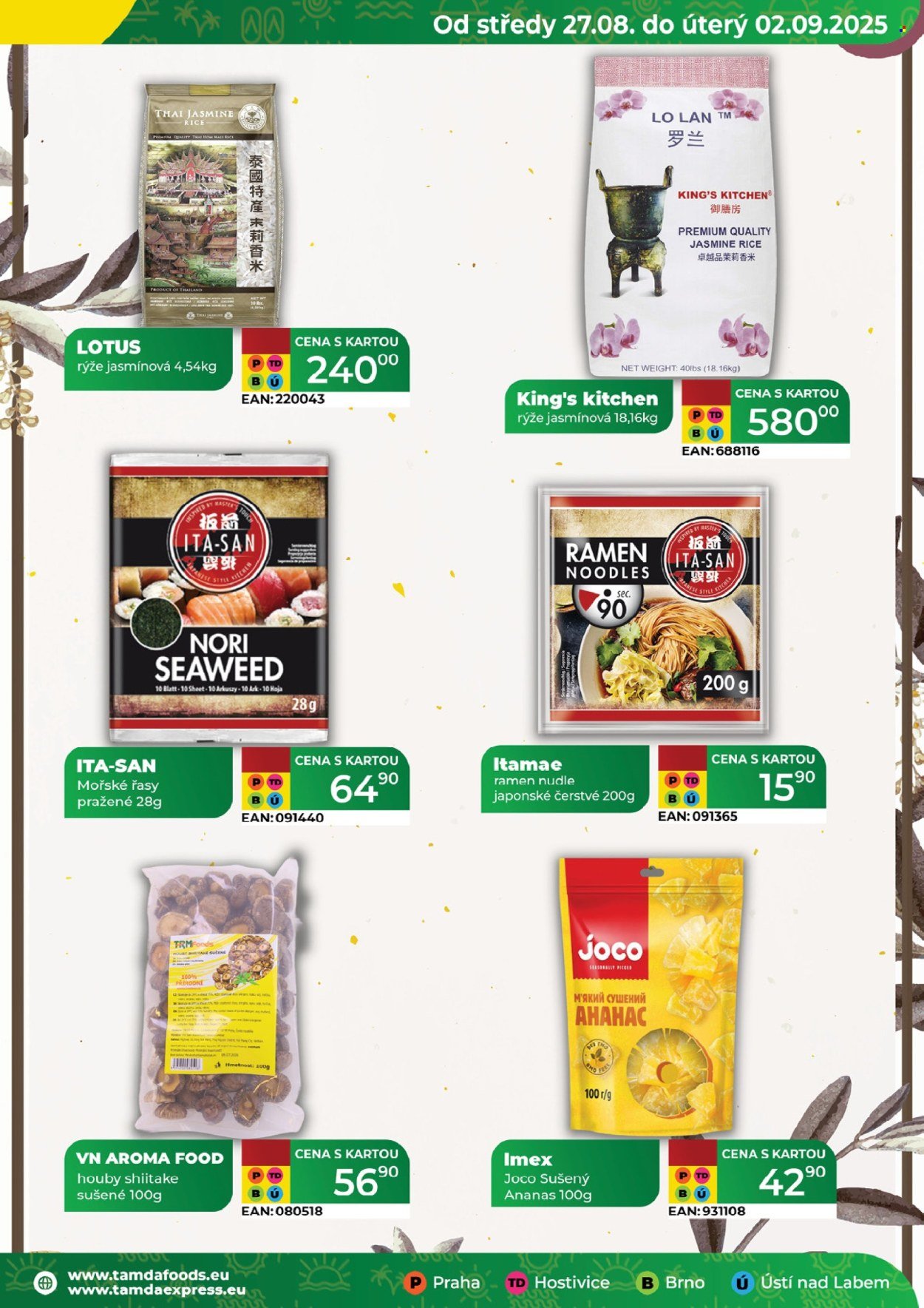 TAMDA FOODS leták - Od středy 27.8.2025 (2025-08-27 - 2025-09-02)