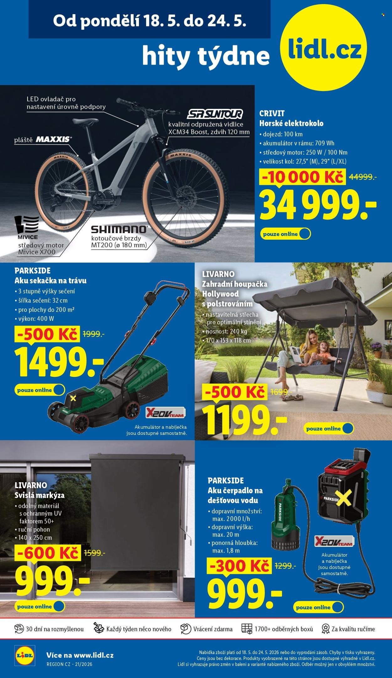 LIDL leták - Hity týdne se slevou až 10 000 Kč (2026-05-18 - 2026-05-24)