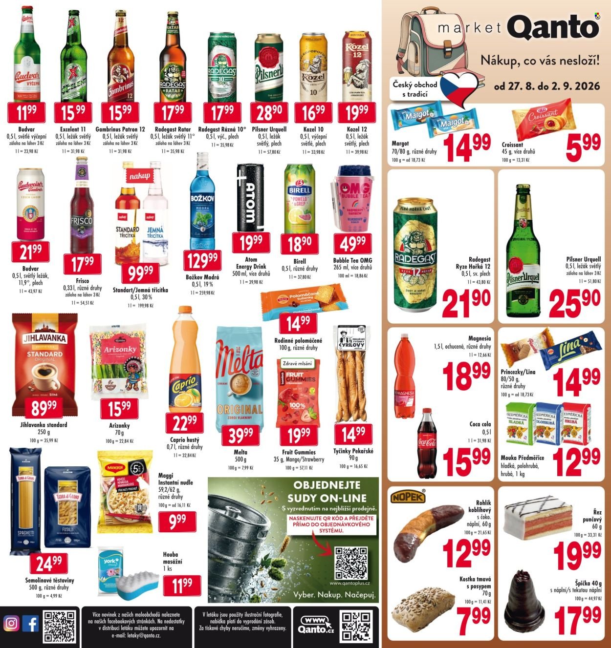 ASTUR & QANTO leták - Od čtvrtka 27.8.2026