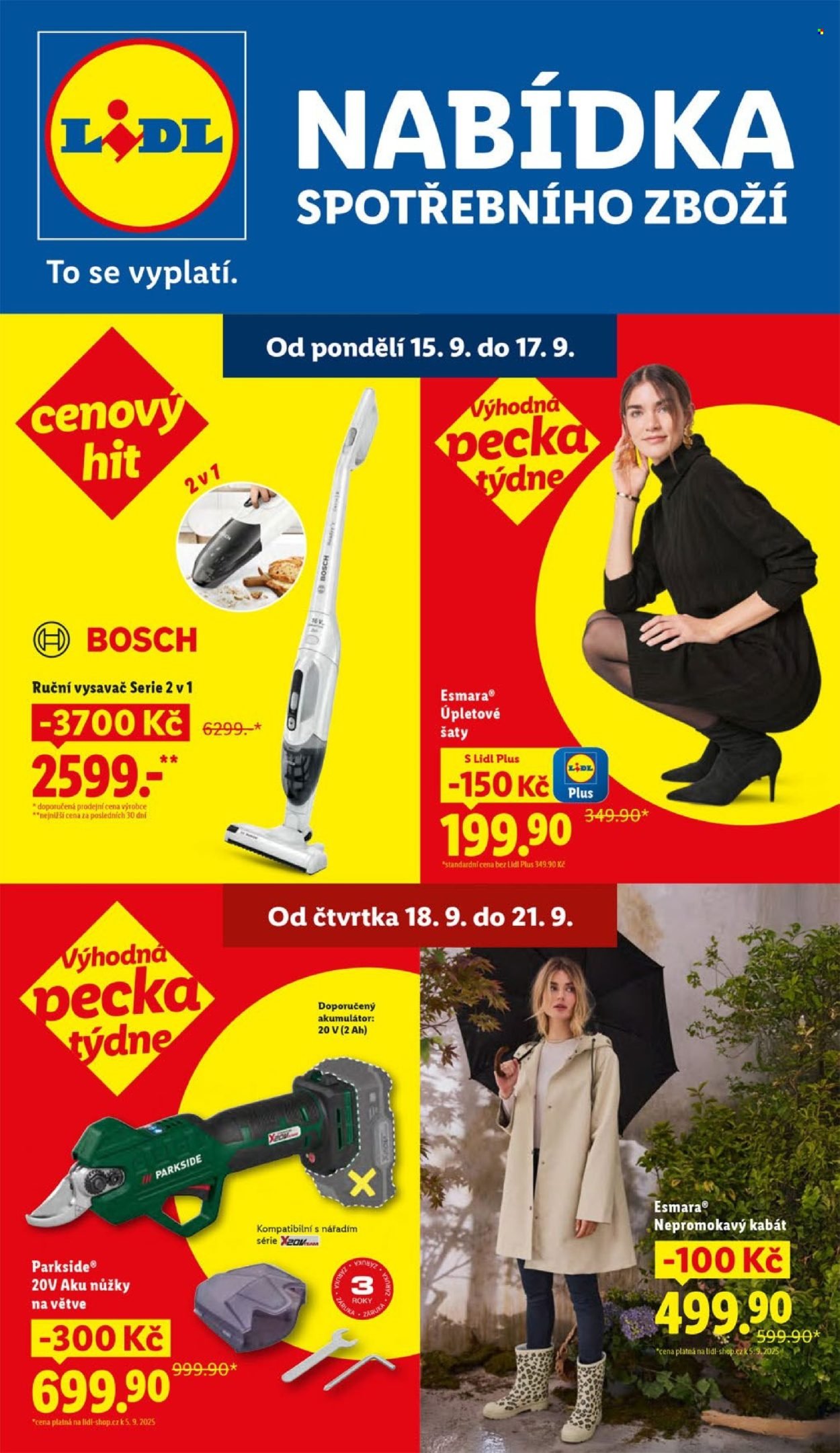 LIDL leták - Spotřební zboží (2025-09-15 - 2025-09-21)