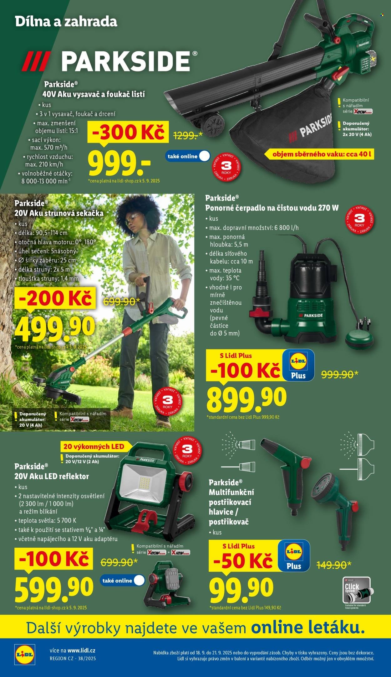LIDL leták - Spotřební zboží (2025-09-15 - 2025-09-21)
