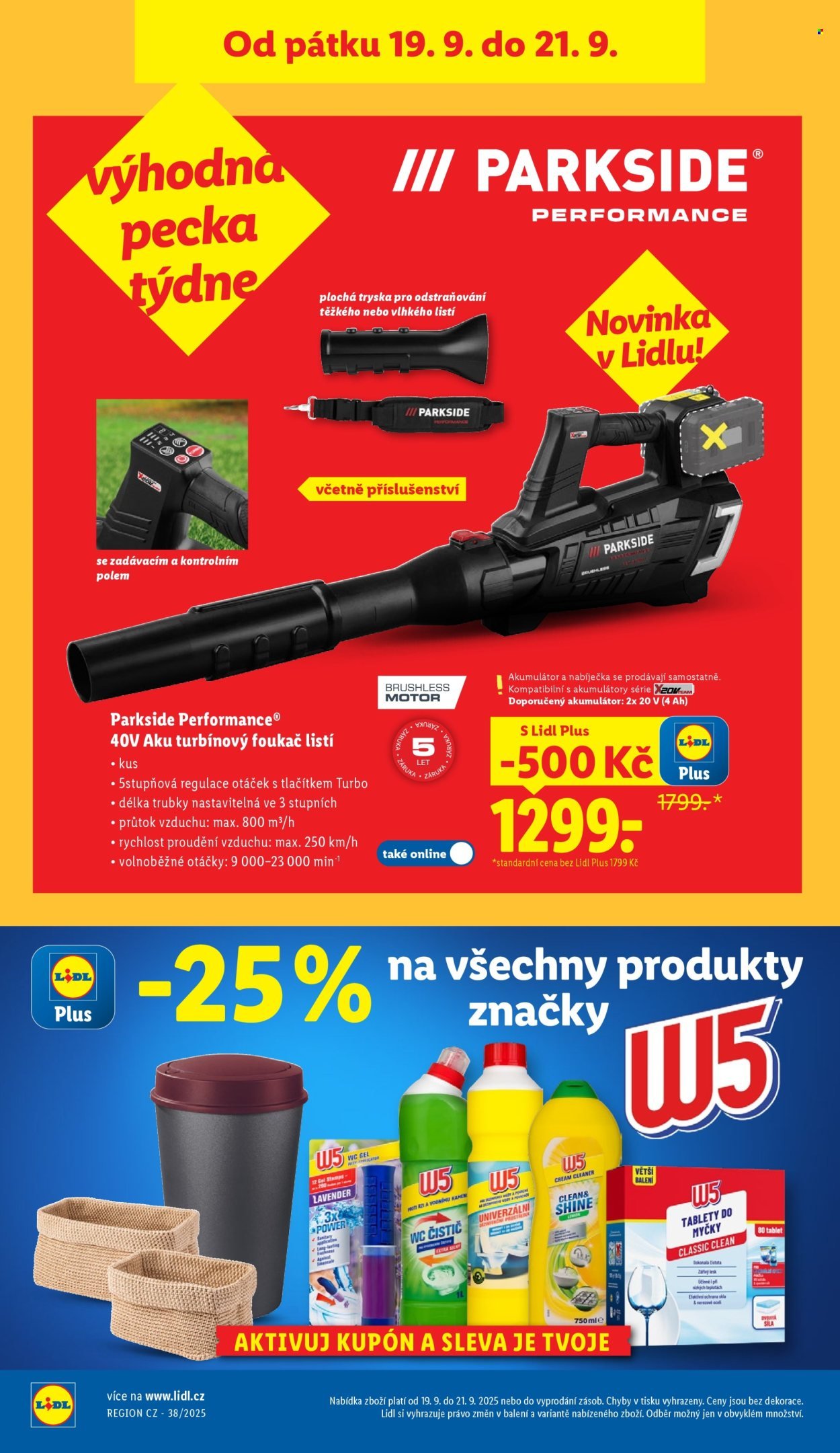 LIDL leták - Spotřební zboží (2025-09-15 - 2025-09-21)