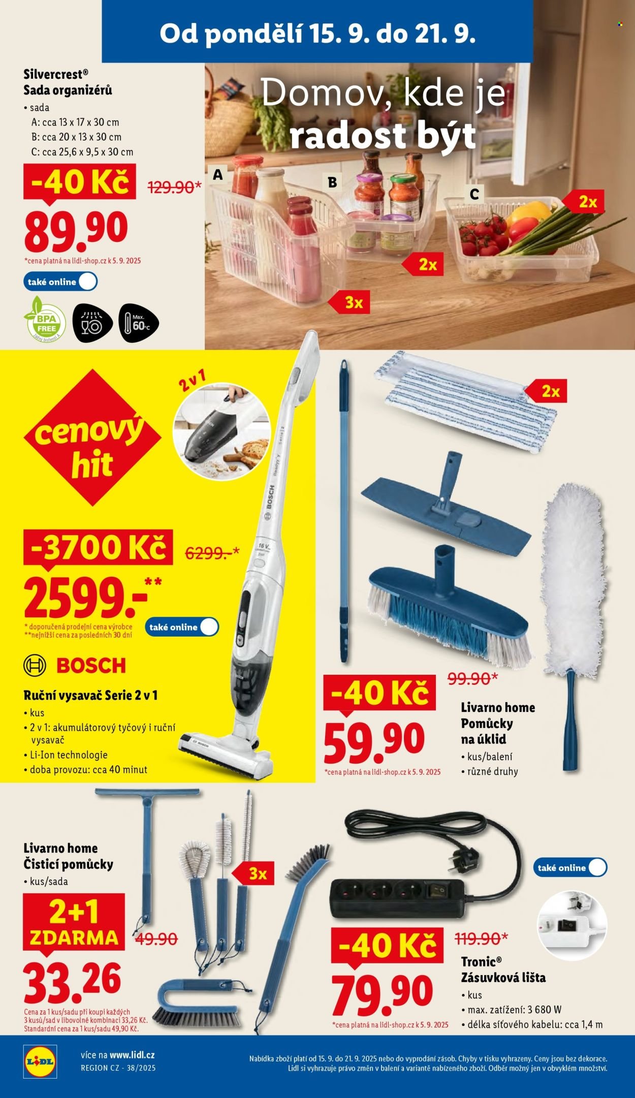 LIDL leták - Spotřební zboží (2025-09-15 - 2025-09-21)