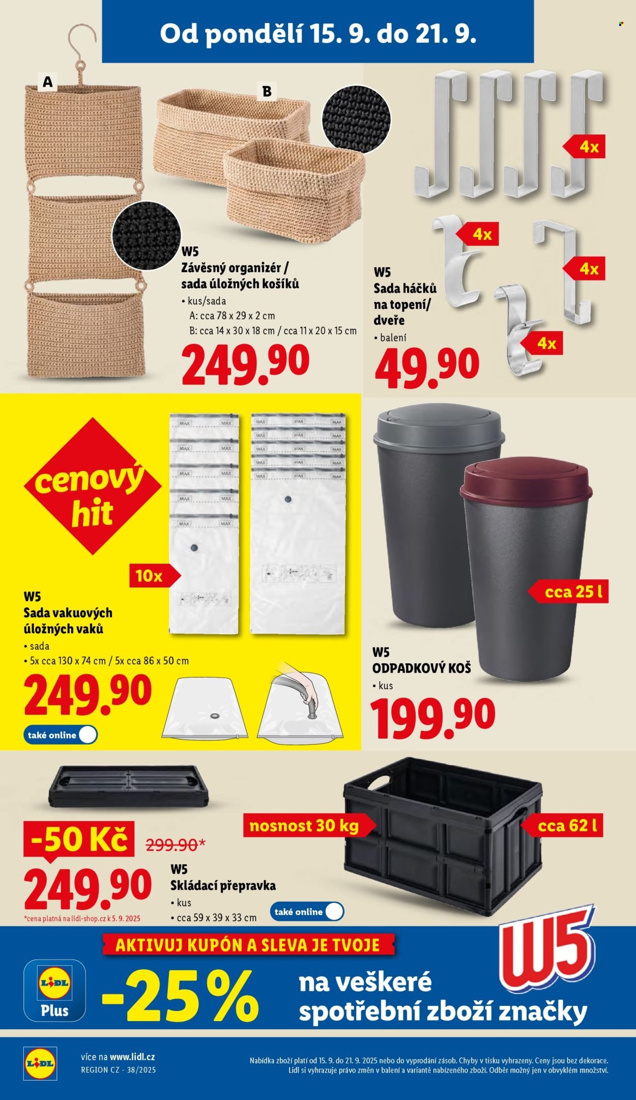 LIDL leták - Spotřební zboží (2025-09-15 - 2025-09-21)