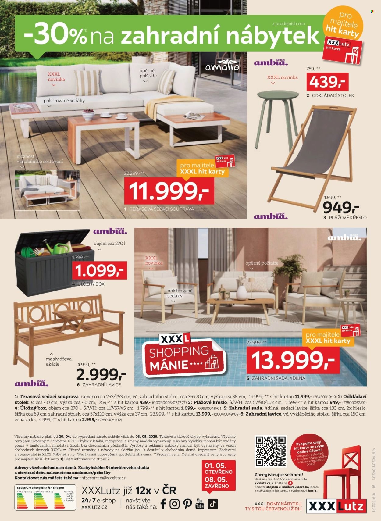 XXXLUTZ leták - Sleva 30 % téměř na všechno (2026-04-20 - 2026-05-03)