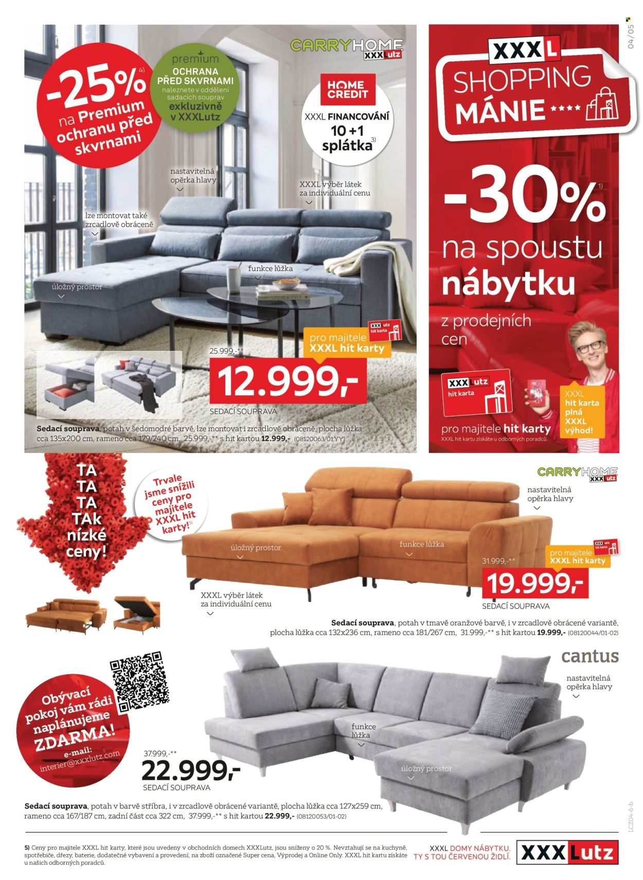 XXXLUTZ leták - Sleva 30 % téměř na všechno (2026-04-20 - 2026-05-03)