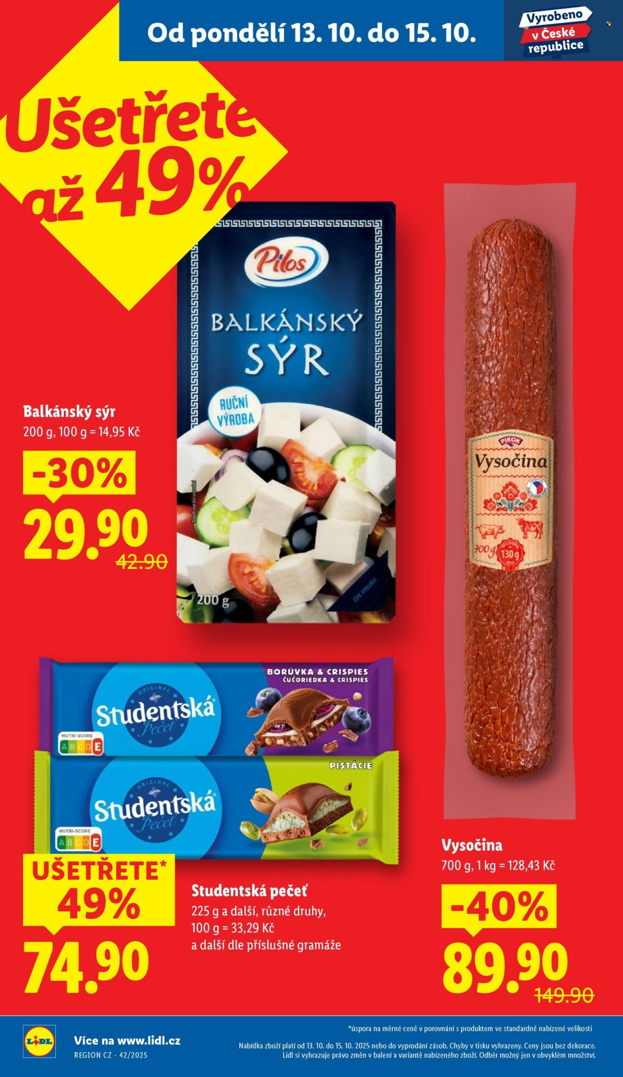 LIDL leták - Od pondělí 13.10.2025 (2025-10-13 - 2025-10-15)
