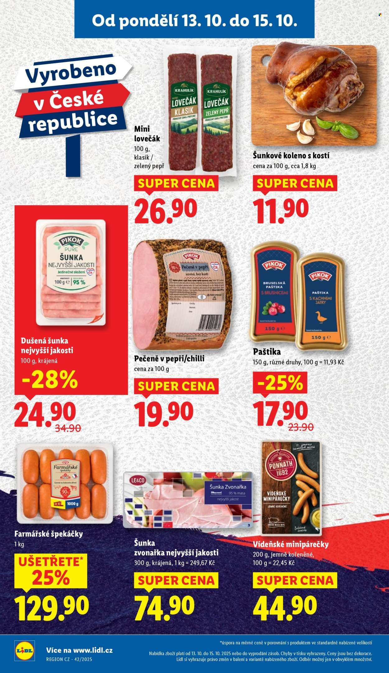 LIDL leták - Od pondělí 13.10.2025 (2025-10-13 - 2025-10-15)