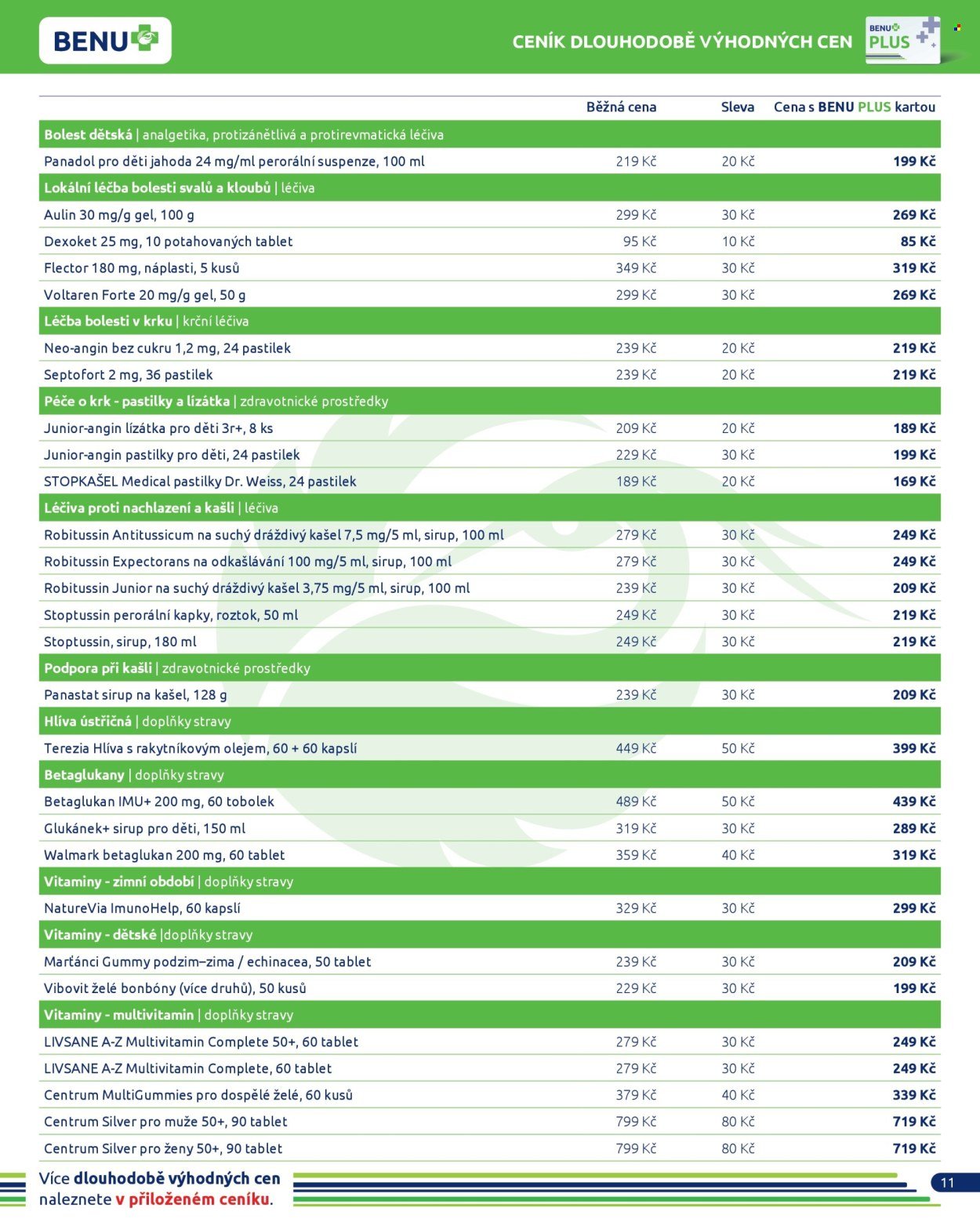 BENU LÉKÁRNA leták - Dlouhodobě výhodné ceny (2026-03-01 - 2026-03-31)