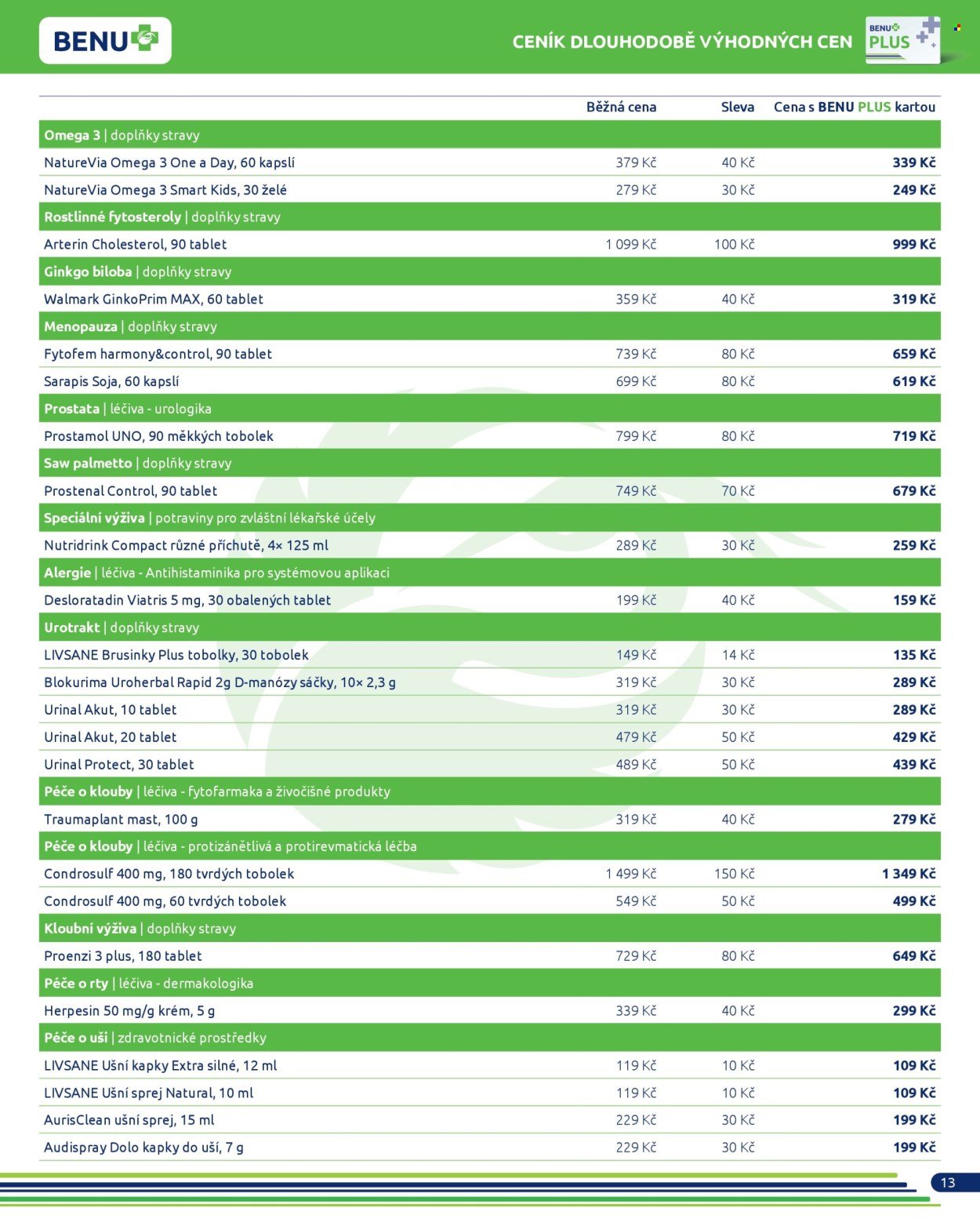 BENU LÉKÁRNA leták - Dlouhodobě výhodné ceny (2026-03-01 - 2026-03-31)