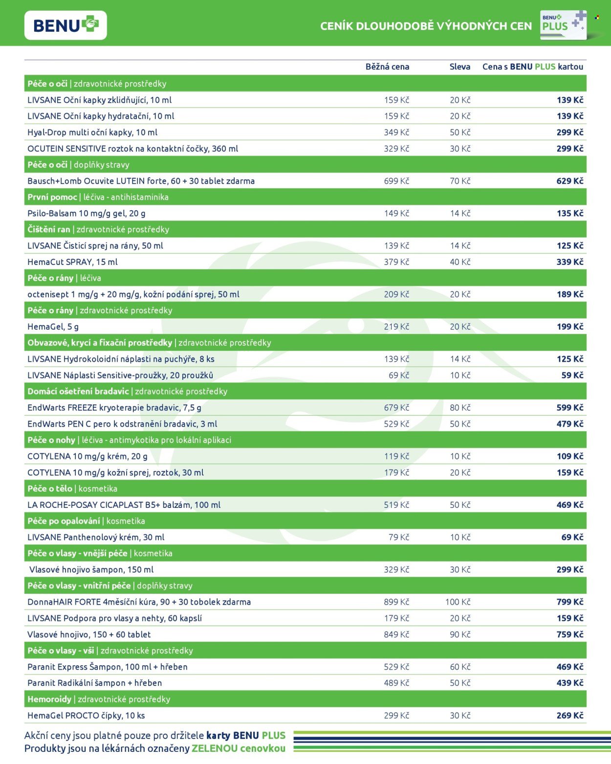 BENU LÉKÁRNA leták - Dlouhodobě výhodné ceny (2026-03-01 - 2026-03-31)