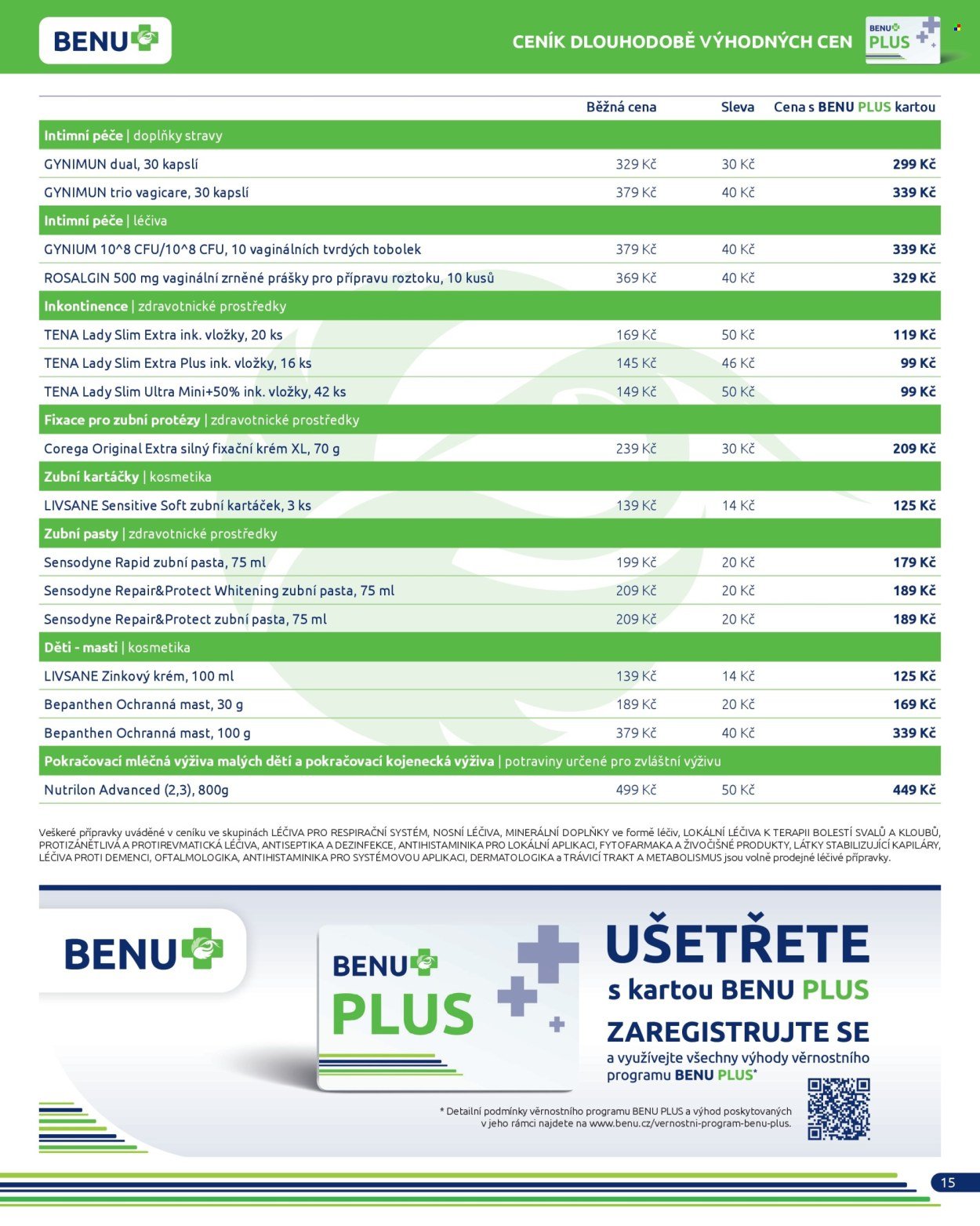 BENU LÉKÁRNA leták - Dlouhodobě výhodné ceny (2026-03-01 - 2026-03-31)