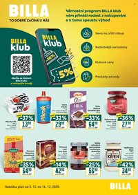 BILLA leták - Klub (2025-12-03 - 2025-12-16)