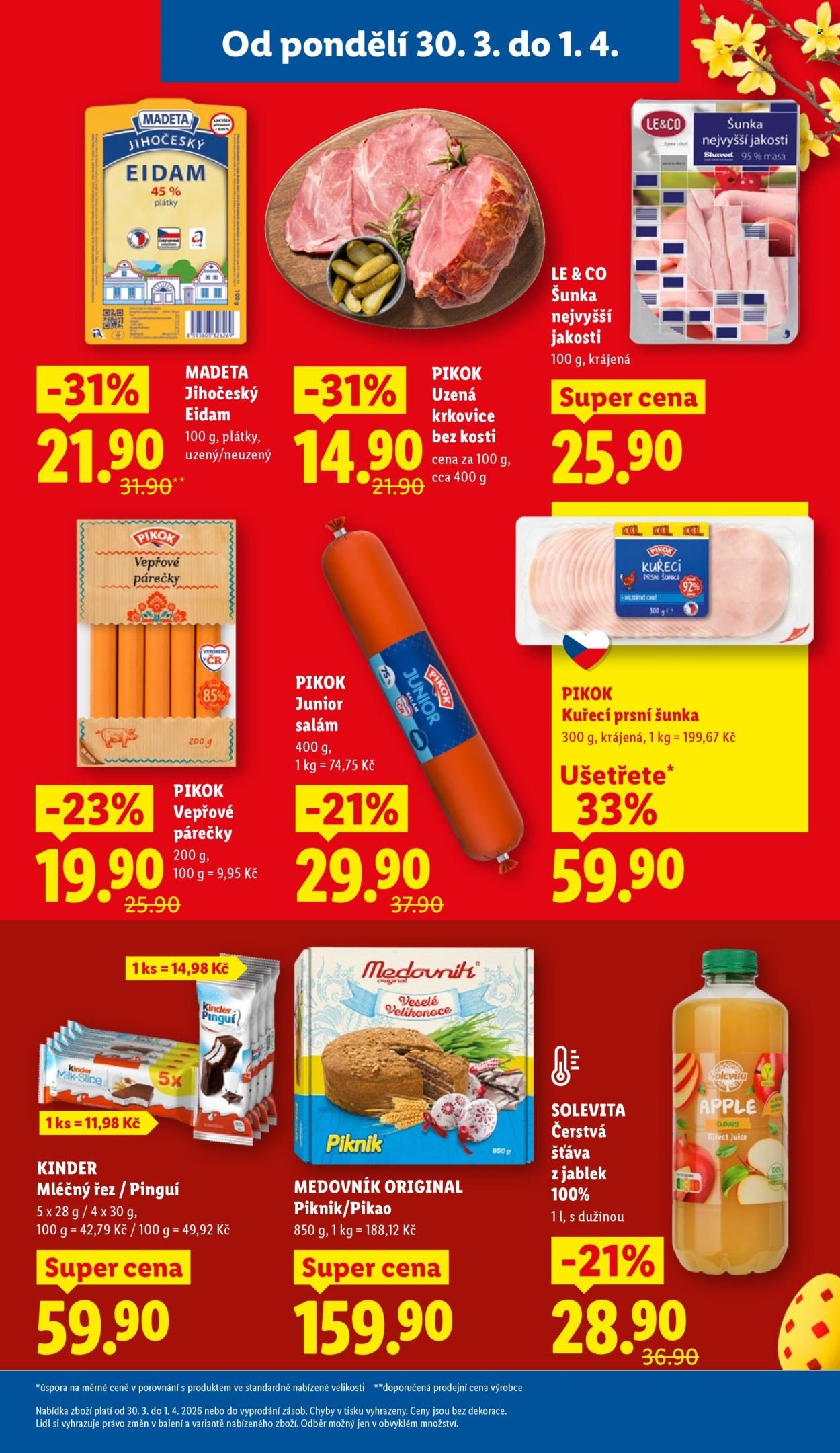 LIDL leták - Od pondělí 30.3.2026 (2026-03-30 - 2026-04-01)