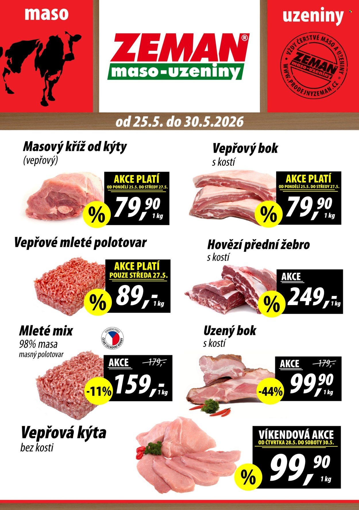 ZEMAN MASO-UZENINY leták - Od pondělí 25.5.2026 (2026-05-25 - 2026-05-30)