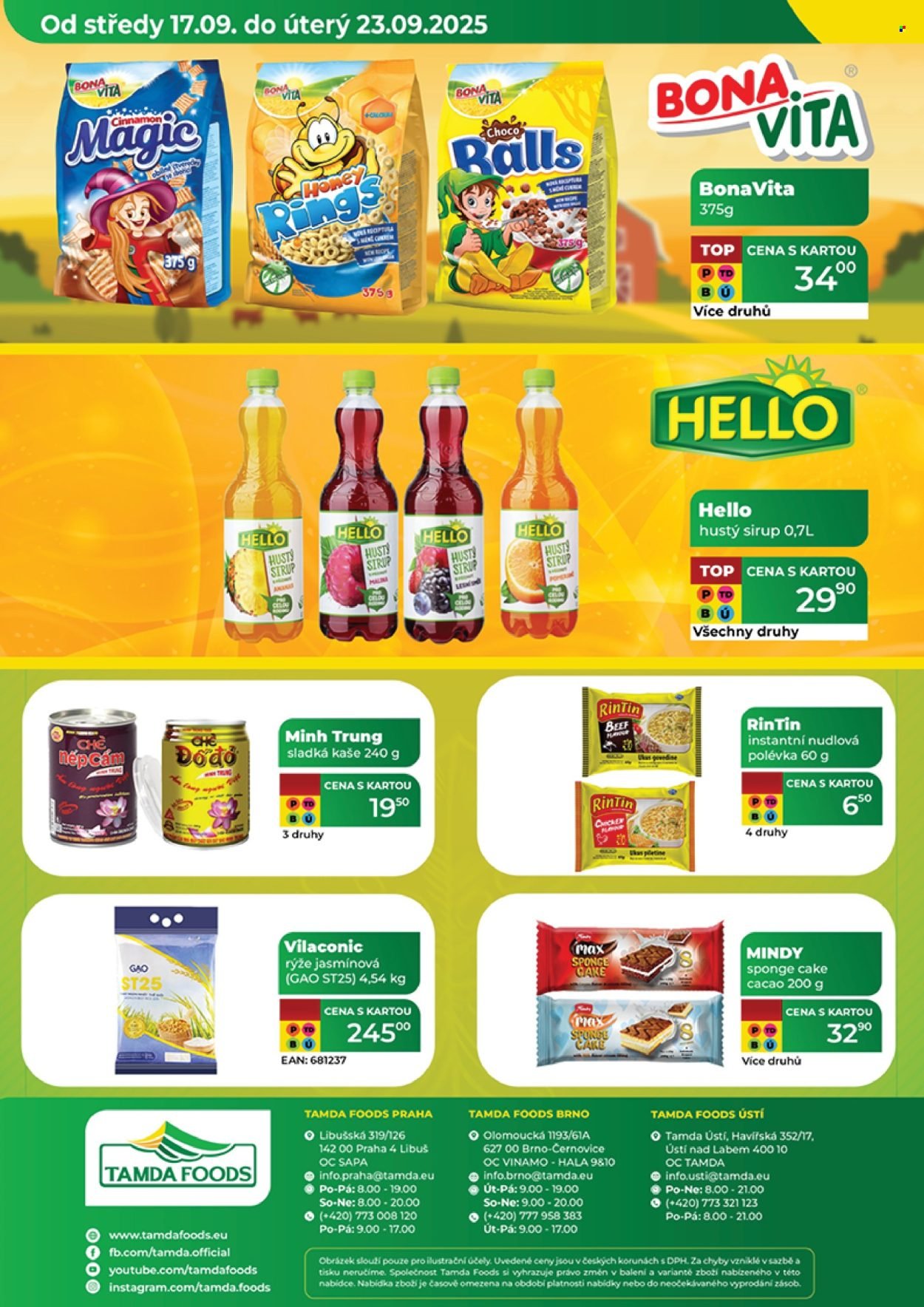 TAMDA FOODS leták - Od středy 17.9.2025 (2025-09-17 - 2025-09-23)