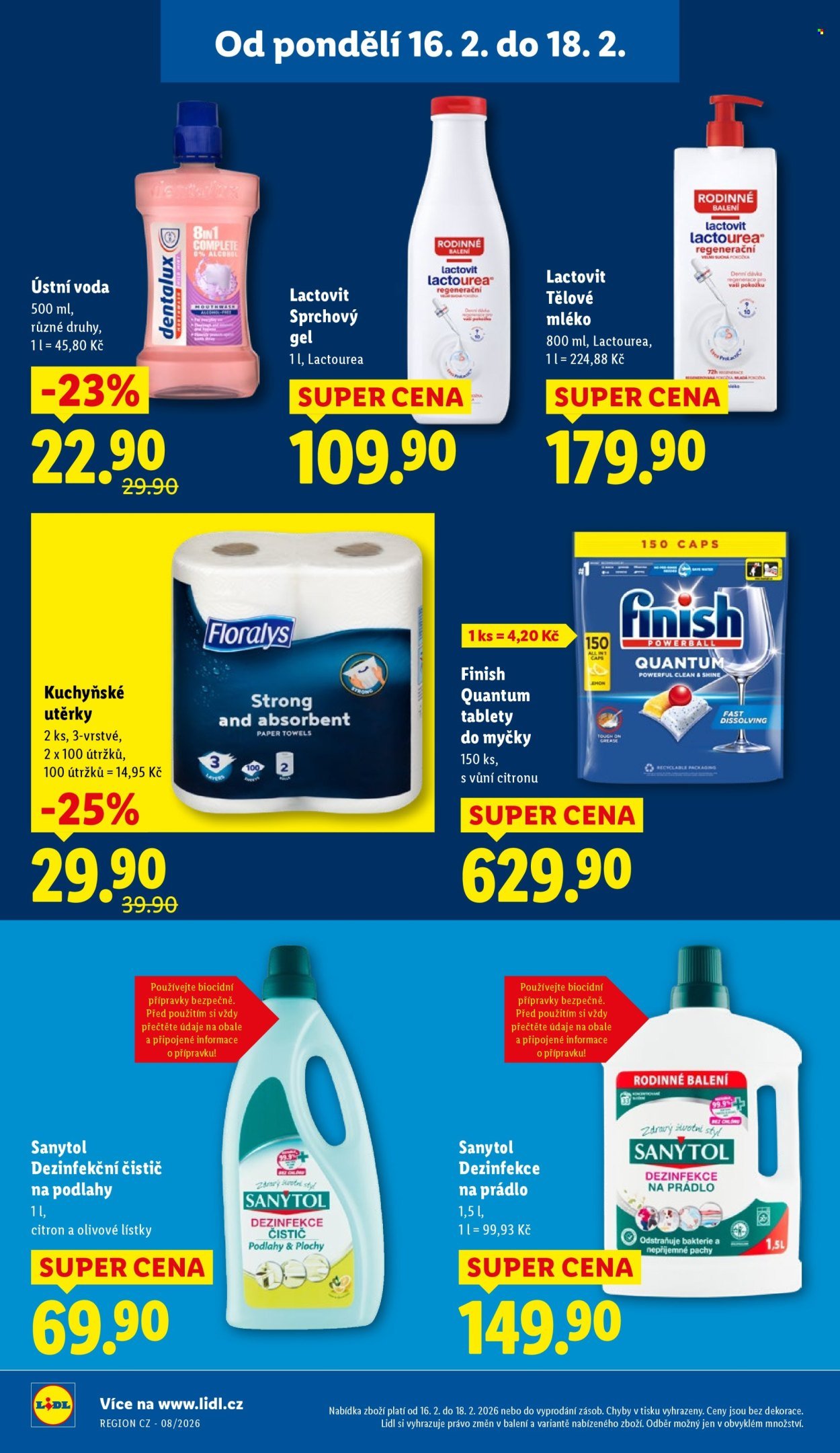LIDL leták - Od pondělí 16.2.2026 (2026-02-16 - 2026-02-18)