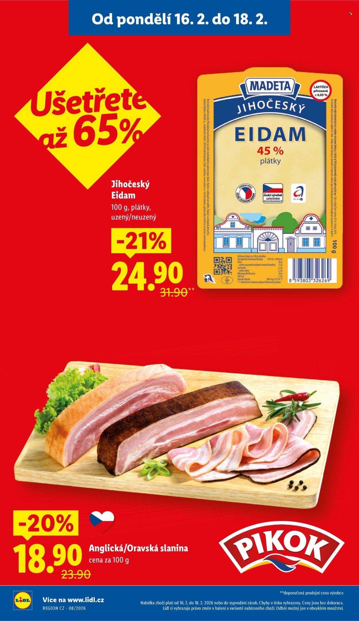 LIDL leták - Od pondělí 16.2.2026 (2026-02-16 - 2026-02-18)
