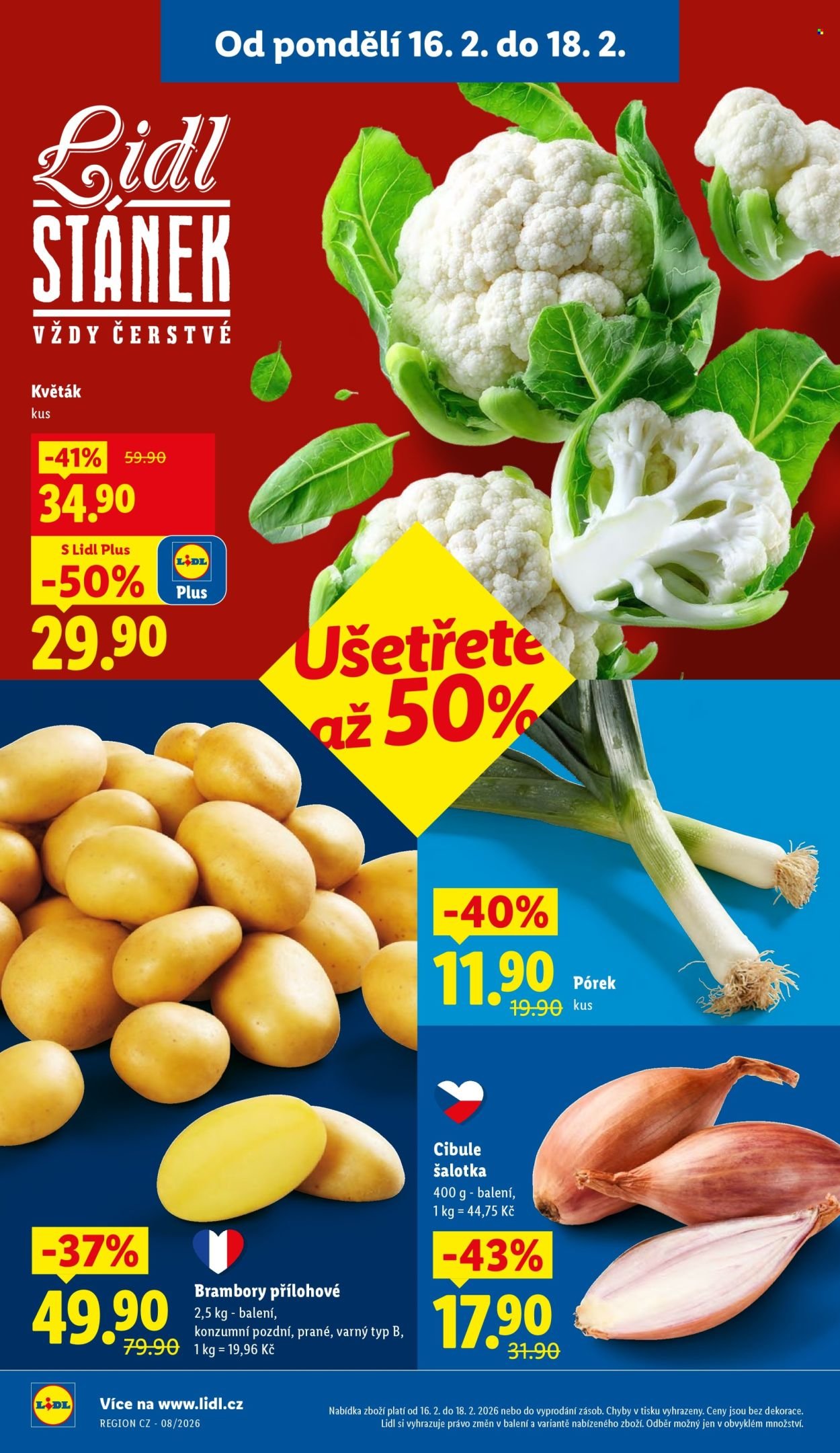 LIDL leták - Od pondělí 16.2.2026 (2026-02-16 - 2026-02-18)