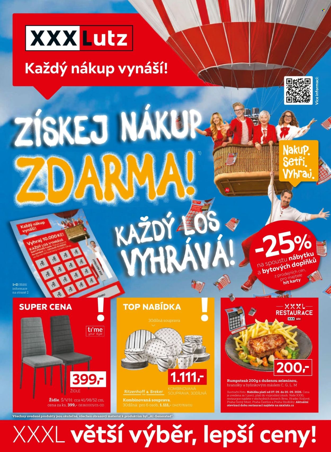XXXLUTZ leták - Sleva 25 % téměř na všechno