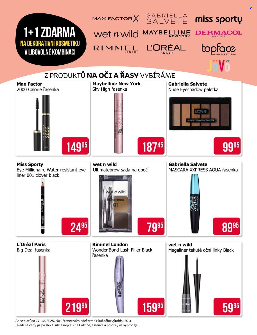 TETA DROGERIE leták - 1+1 zdarma na dekorativní kosmetiku v libovolné kombinaci (2025-12-11 - 2025-12-27)