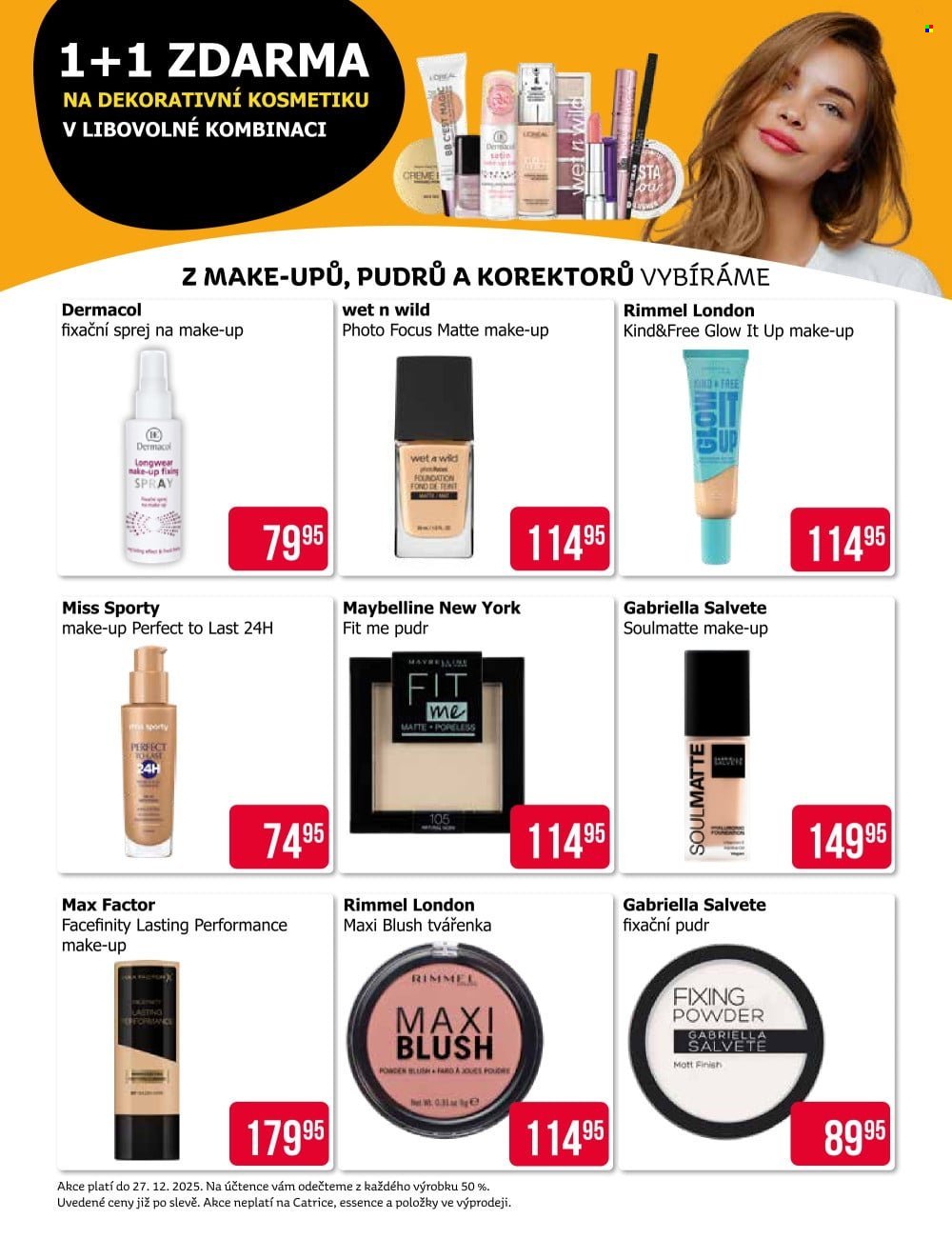 TETA DROGERIE leták - 1+1 zdarma na dekorativní kosmetiku v libovolné kombinaci (2025-12-11 - 2025-12-27)