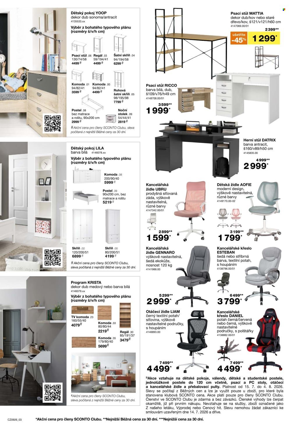 SCONTO NÁBYTEK leták - -40% na dětské pokoje