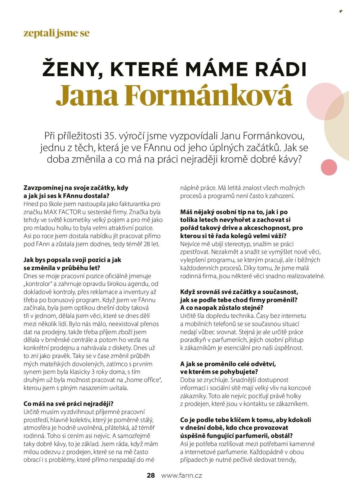 FANN PARFUMERIE leták - Od neděle 1.3.2026 (2026-03-01 - 2026-05-28)