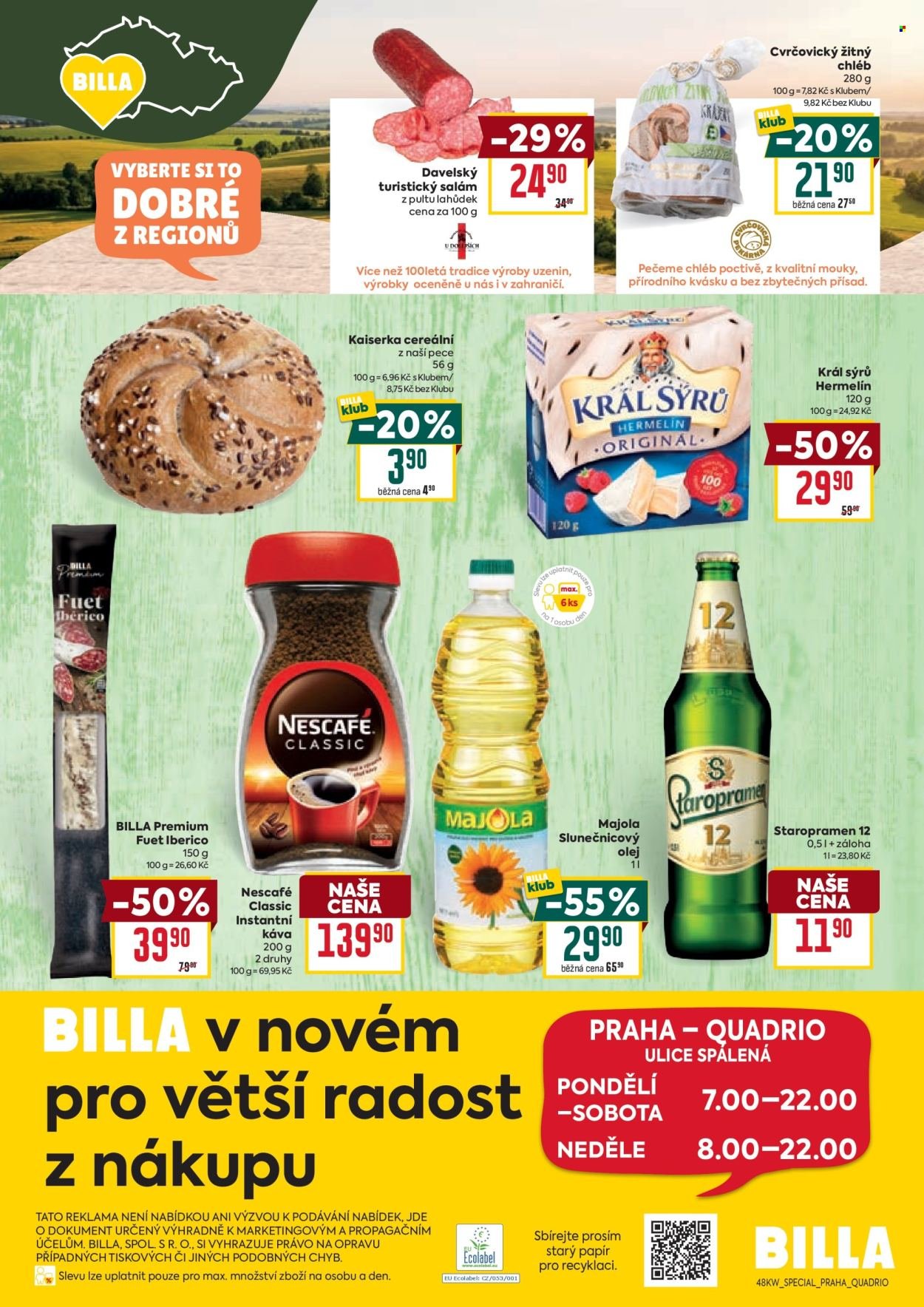 BILLA leták - Speciál: Praha Quadrio (2025-11-26 - 2025-12-02)