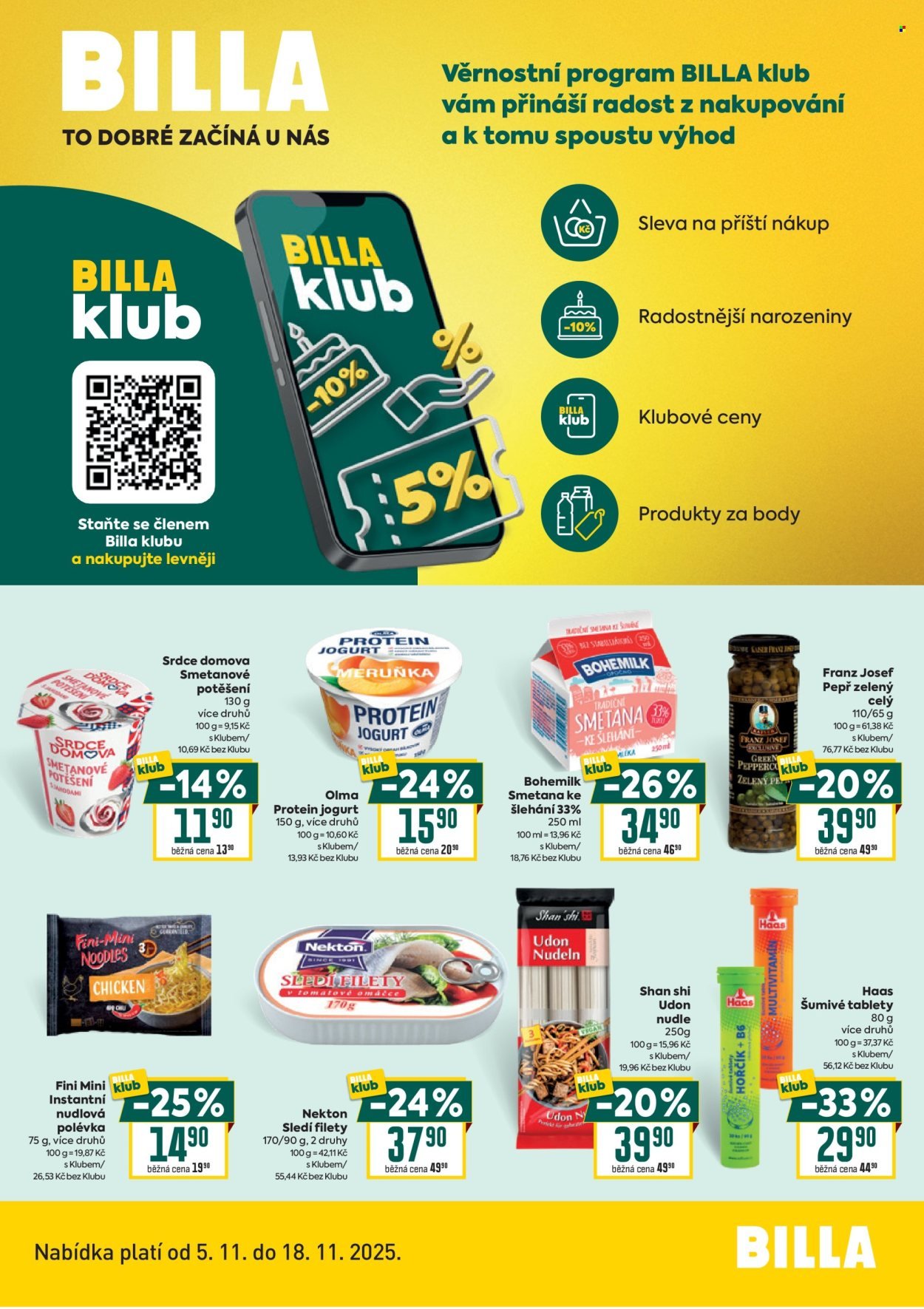 BILLA leták - Klub (2025-11-05 - 2025-11-18)