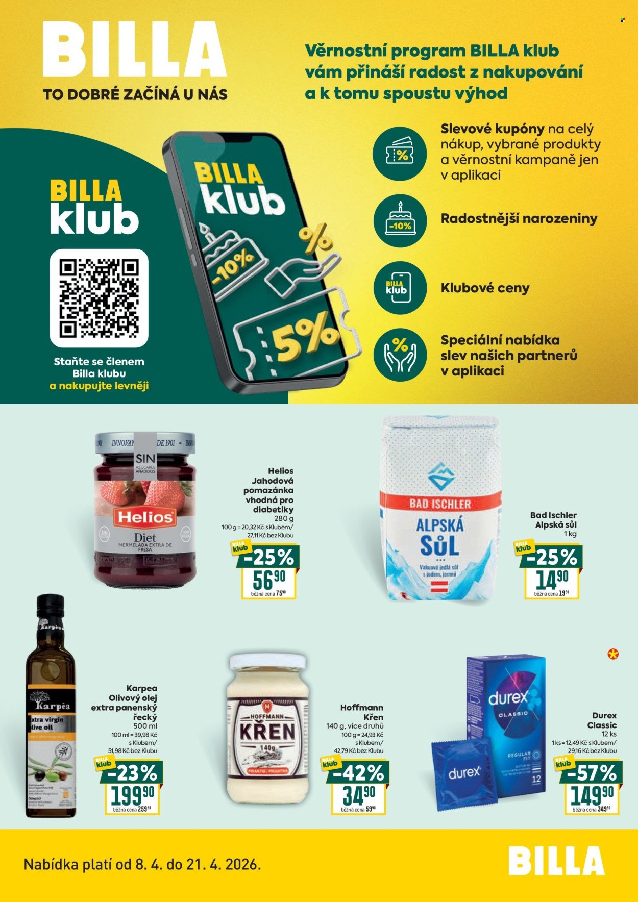 BILLA leták - Klub (2026-04-08 - 2026-04-21)